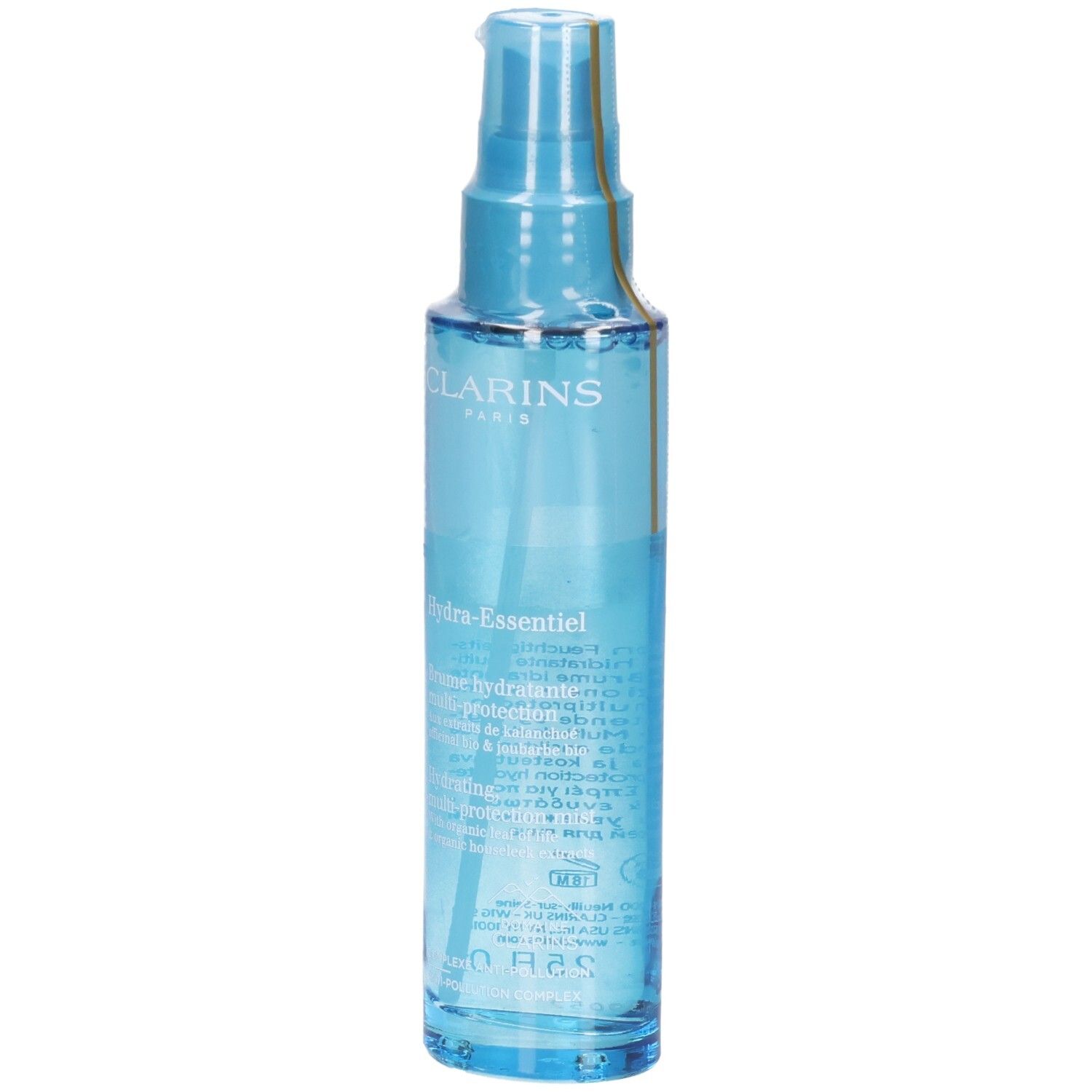 Clarins Hydra-Essentiel Brume Hydratante Multi-Protection flacon pompe.
