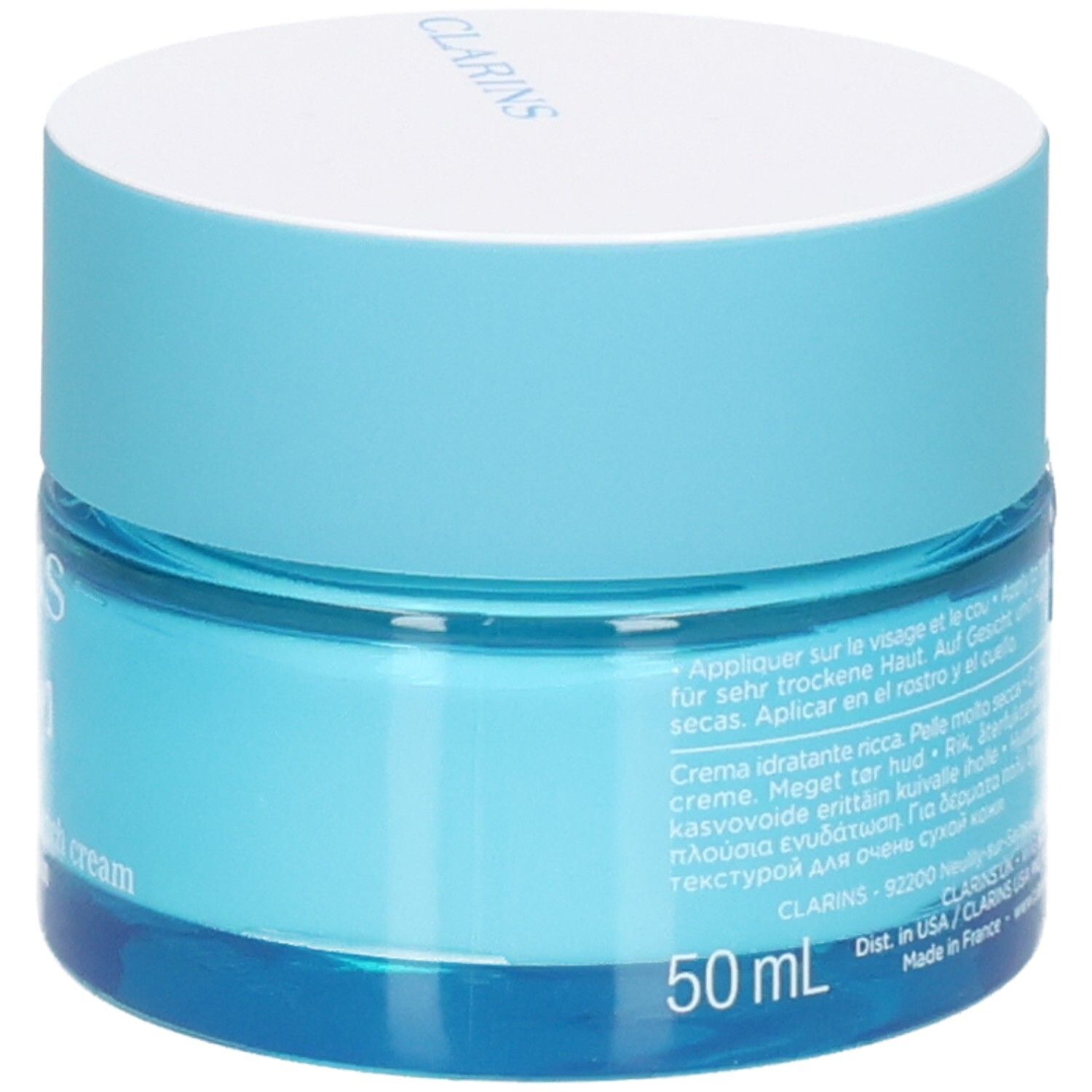 Clarins Hydra-Essentiel Rijke Crème, 50ml, met instructies.