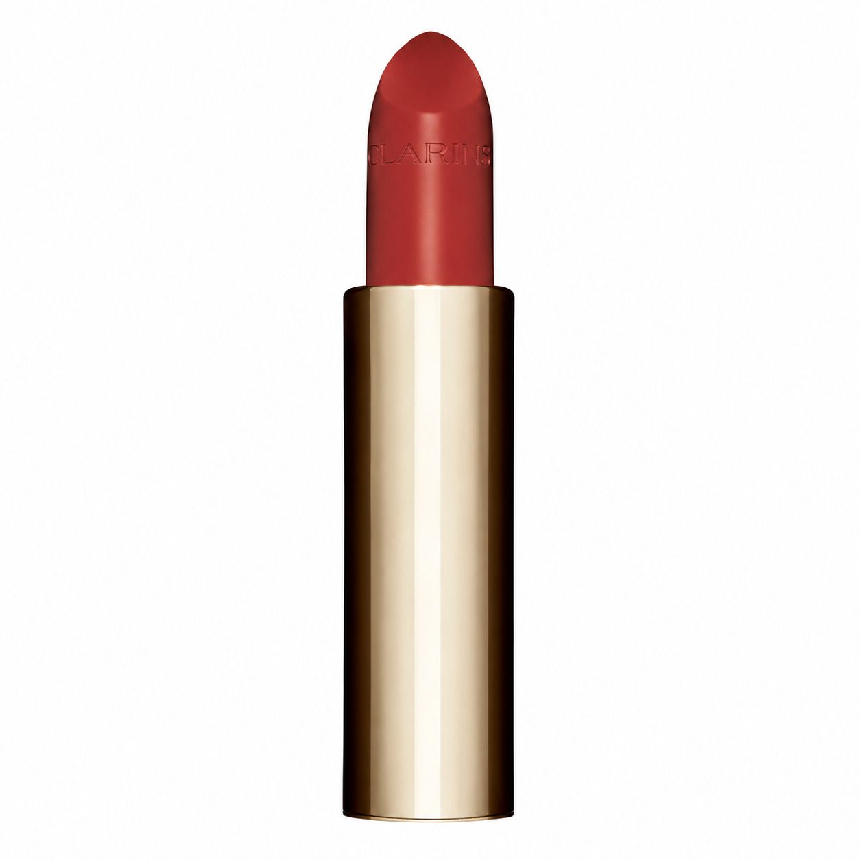 Clarins Joli Rouge lippenstift 771 Dahlia Red in gouden huls.