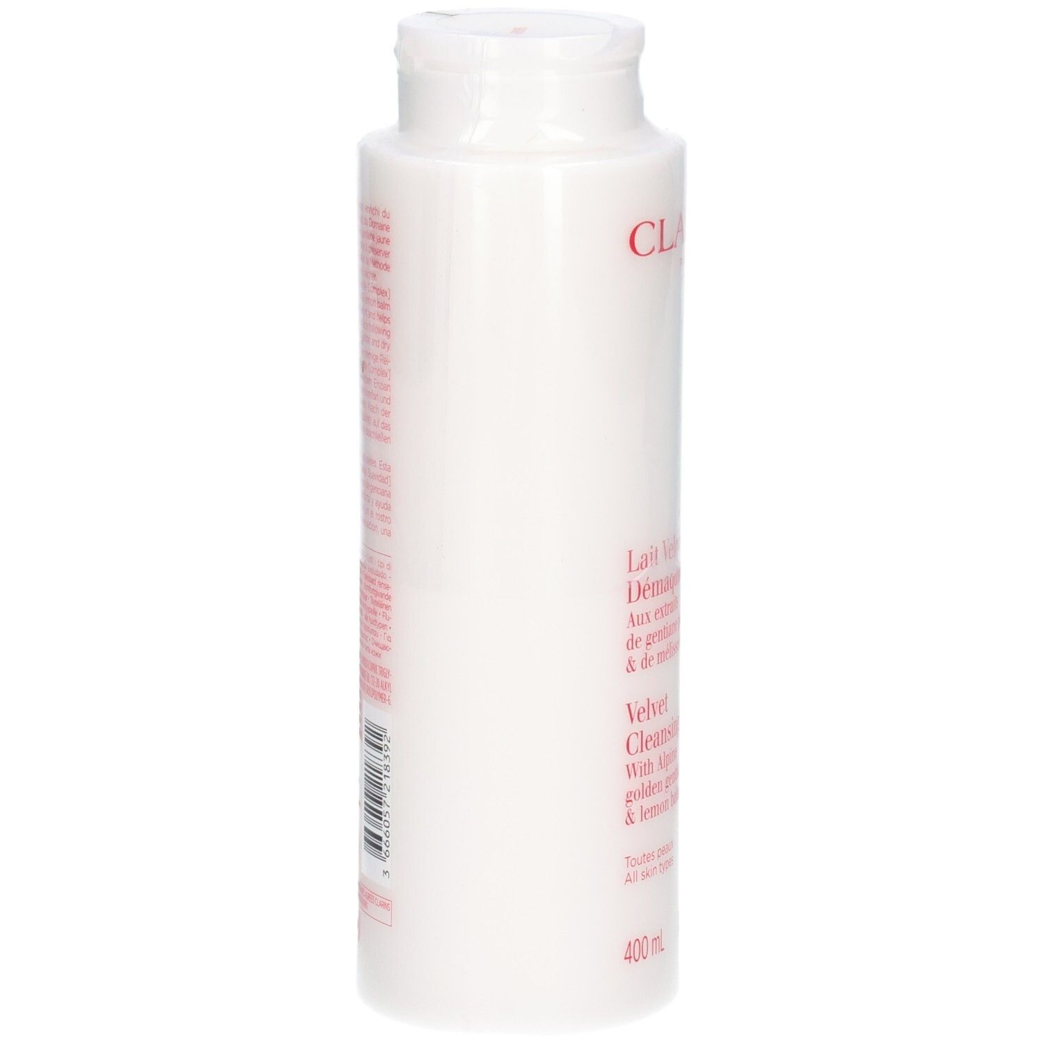 Clarins Lait Velours Demaquillant, 400 ml, arrière.