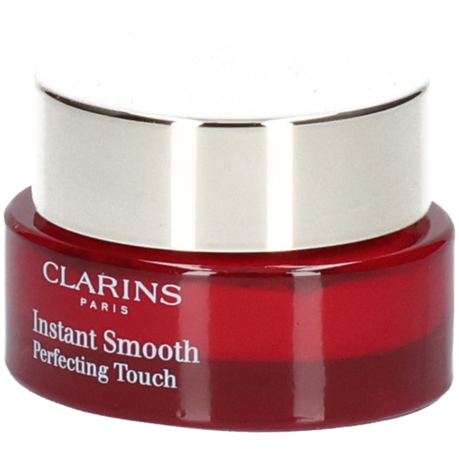 Clarins Instant Smooth Perfecting Touch potje met zilveren deksel.