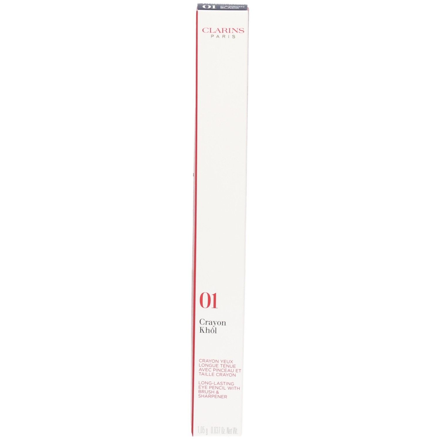 Clarins Crayon Khôl 01 Carbon Black, face avant de l'emballage.