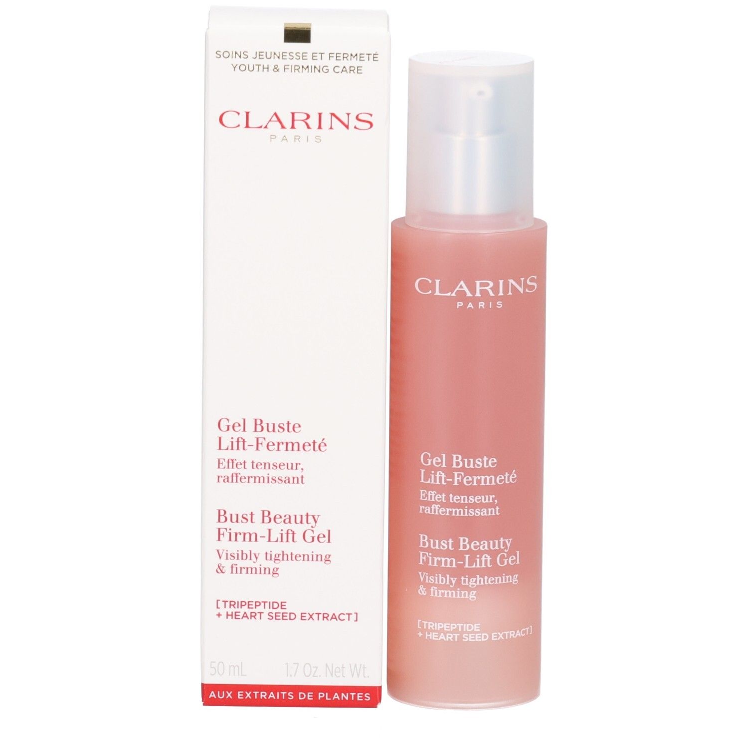 Clarins Bust Beauty Firm-Lift Gel en doos. 50 ml.