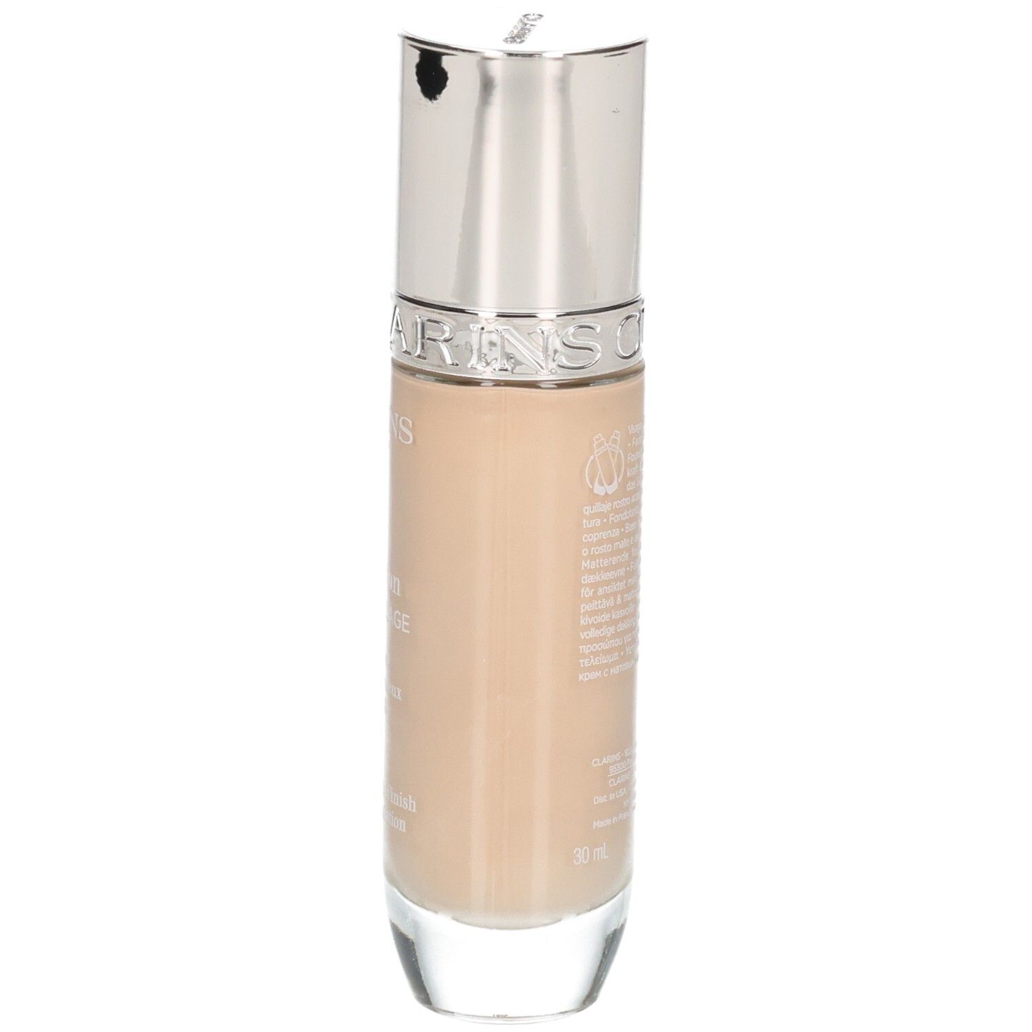 Fond de teint Clarins Skin Illusion Full Coverage en flacon, 30ml.