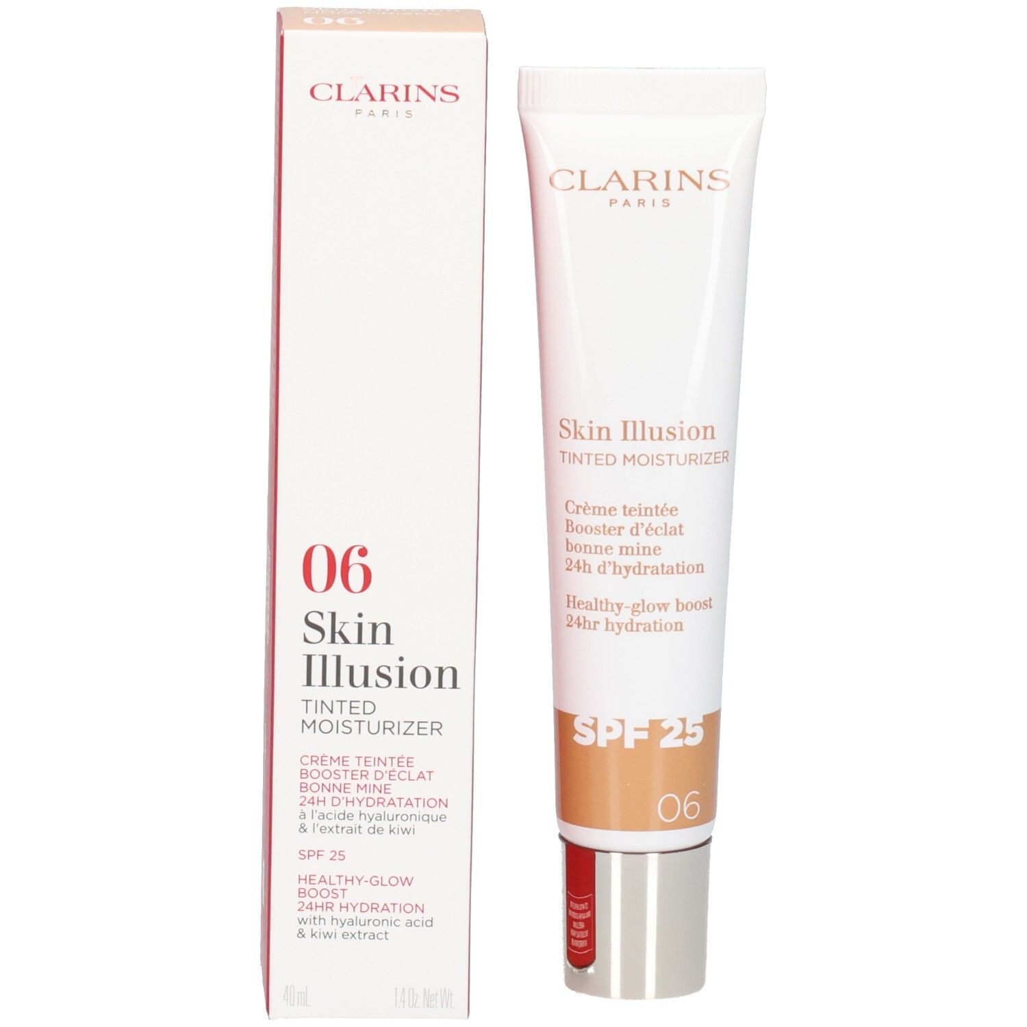Clarins Skin Illusion crème teintée SPF 25, teinte 06, avec boîte.