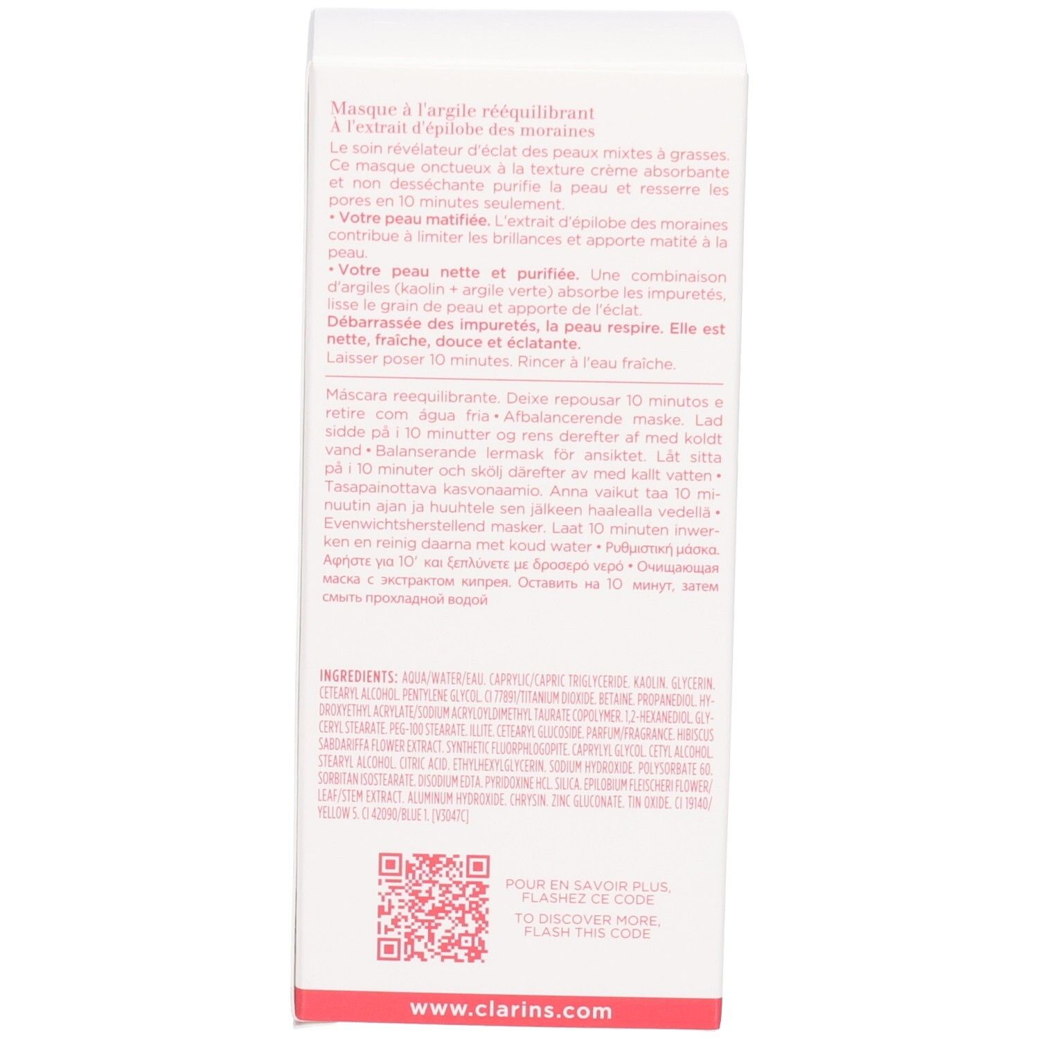 Clarins SOS Pure Rebalancing clay mask
