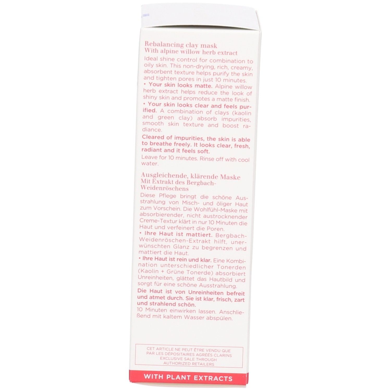 Clarins SOS Pure Rebalancing clay mask