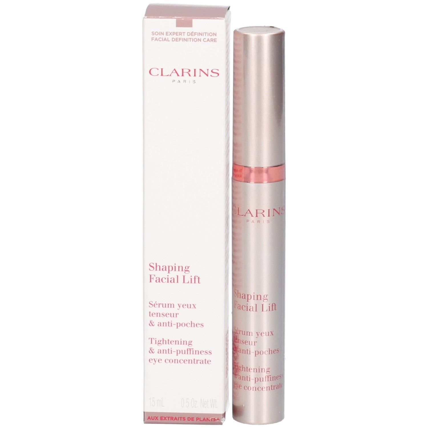 Sérum Clarins V Shaping Facial Lift et son emballage.