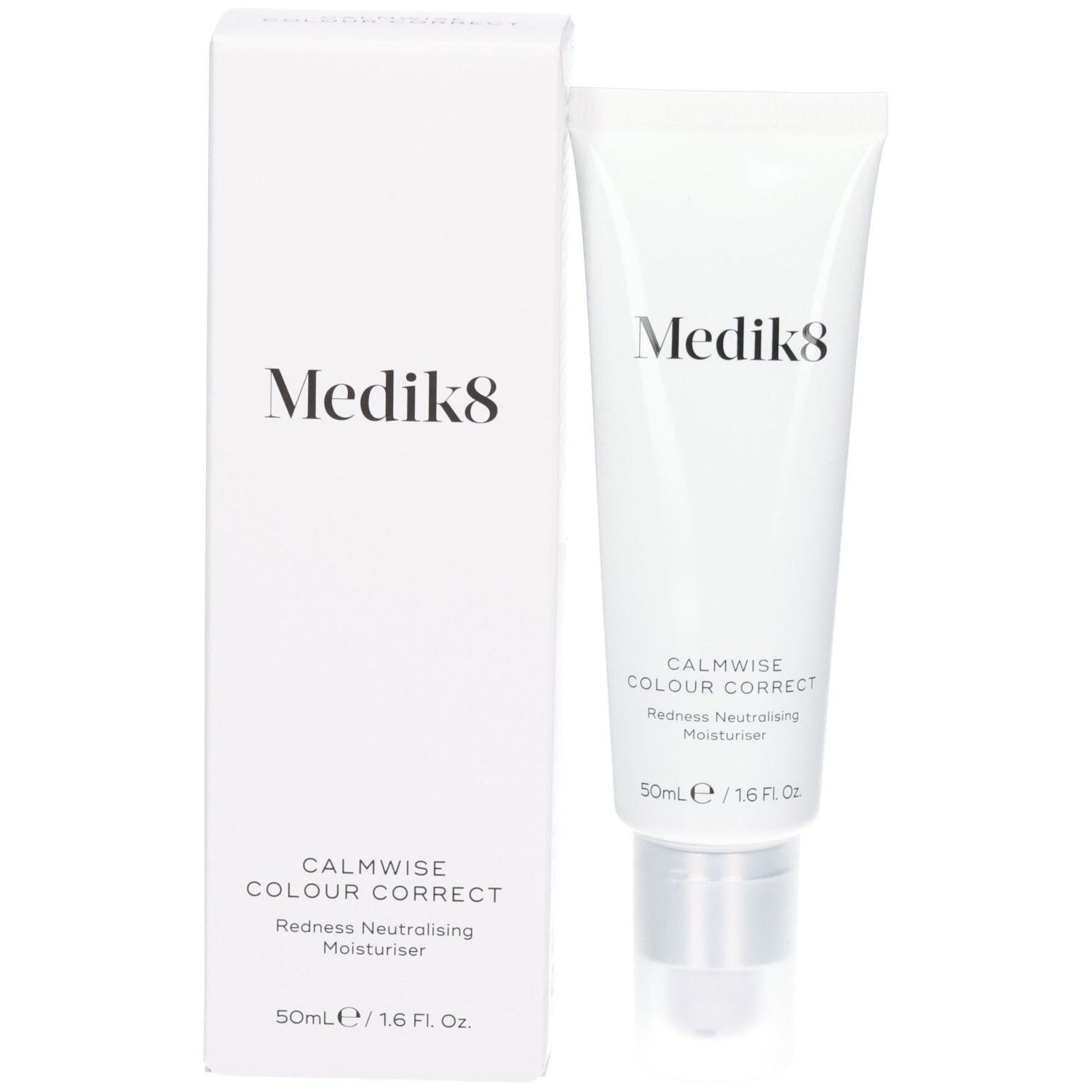 Tube et emballage Medik8 'Calmwise Colour Correct'. 50ml.