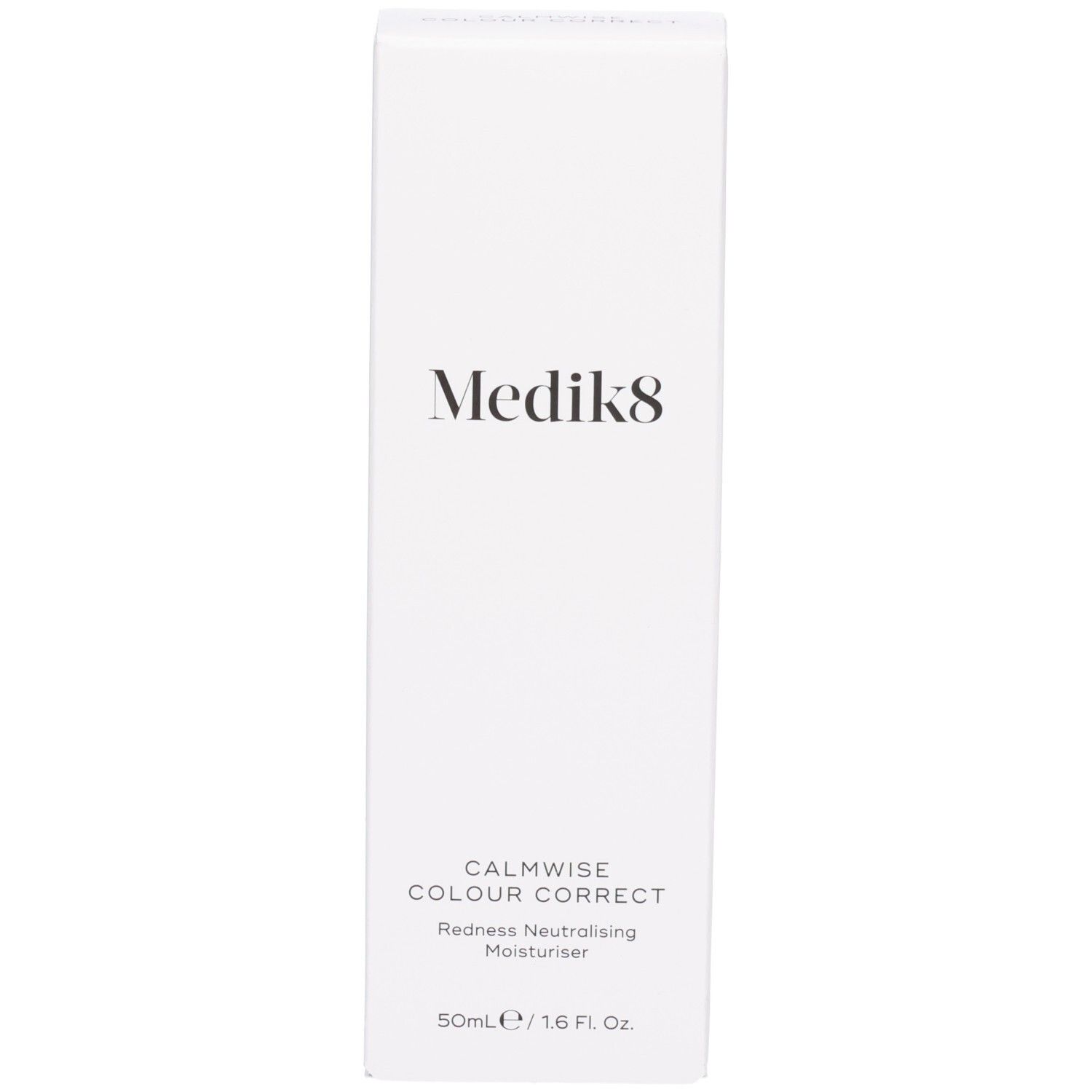 Emballage blanc pour Medik8 'Calmwise Colour Correct'. 50ml.