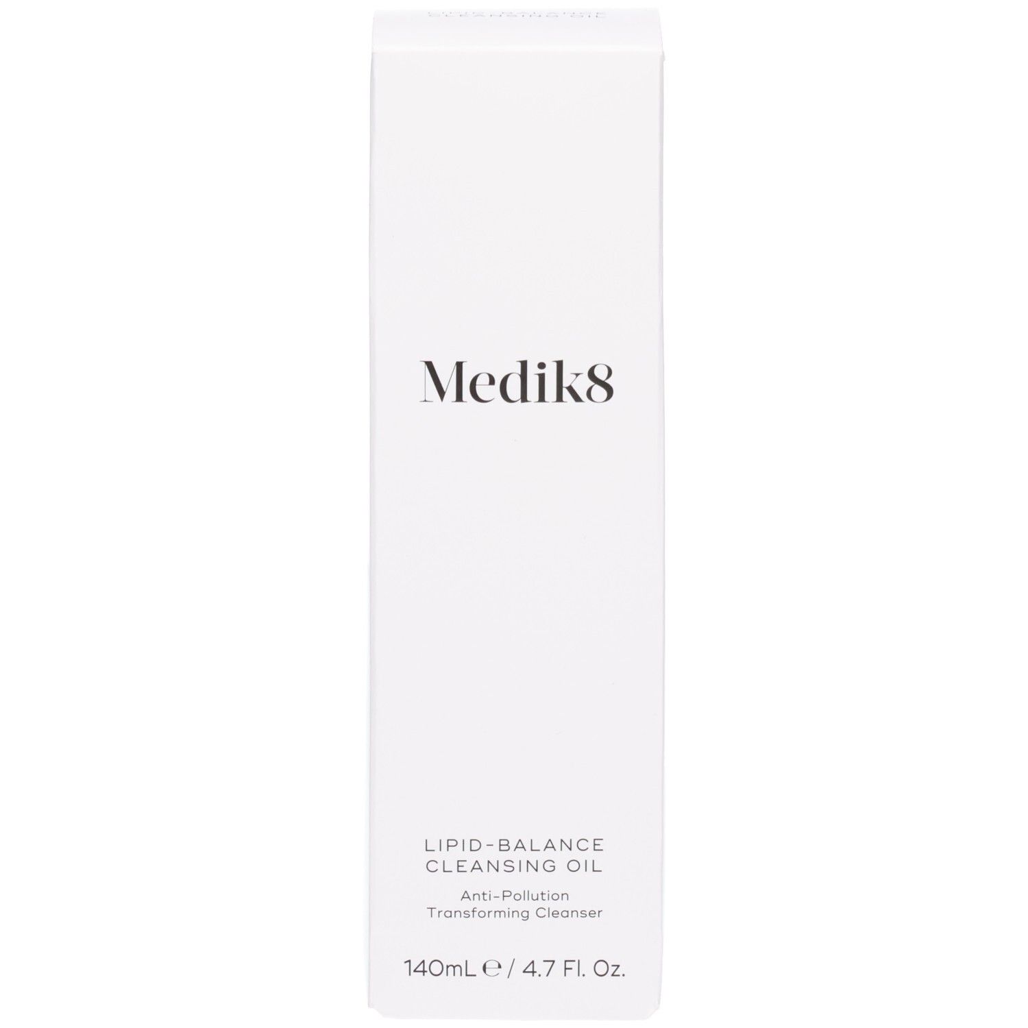 Boîte d'emballage pour huile nettoyante Medik8 Lipid-Balance.