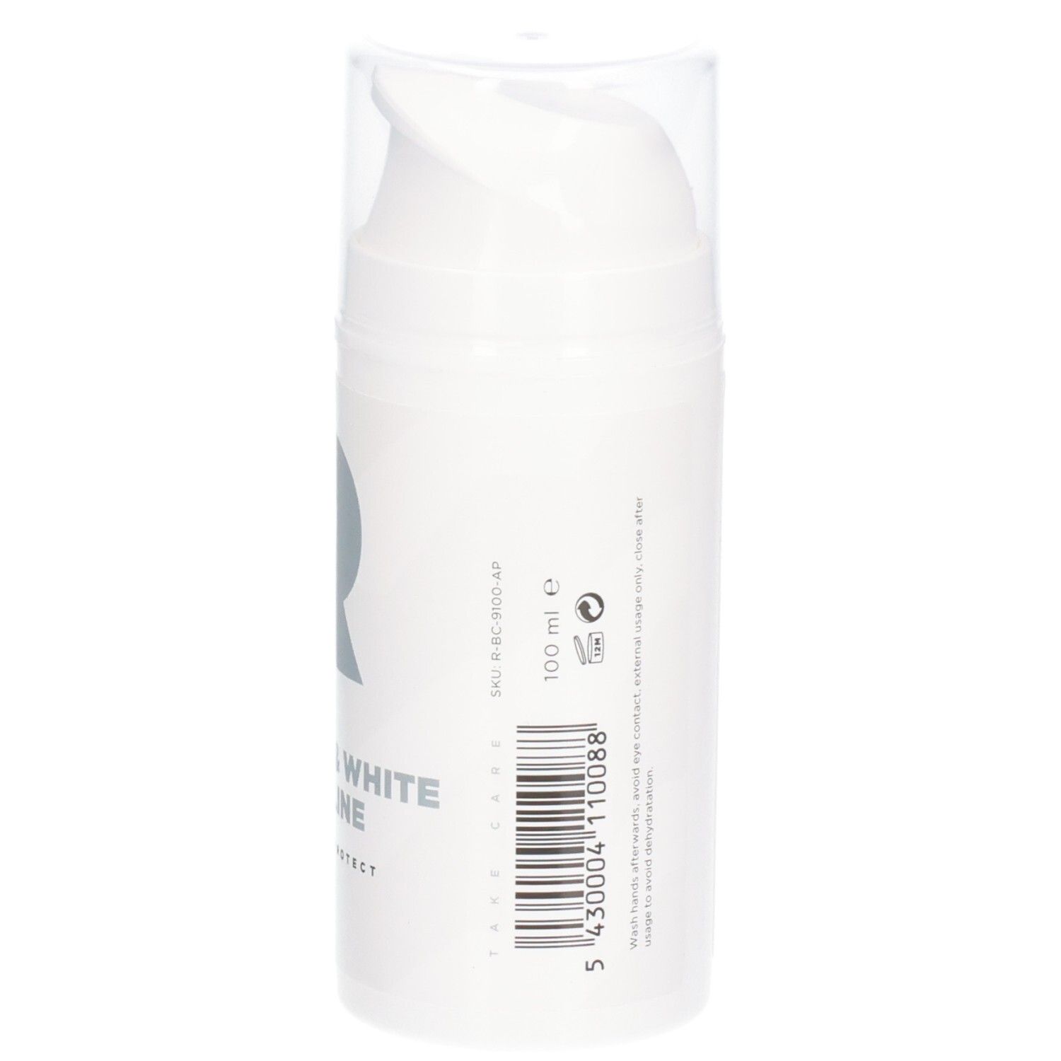 RÉVVI Pure & White Vaseline. Witte fles met pomp. 100 ml.