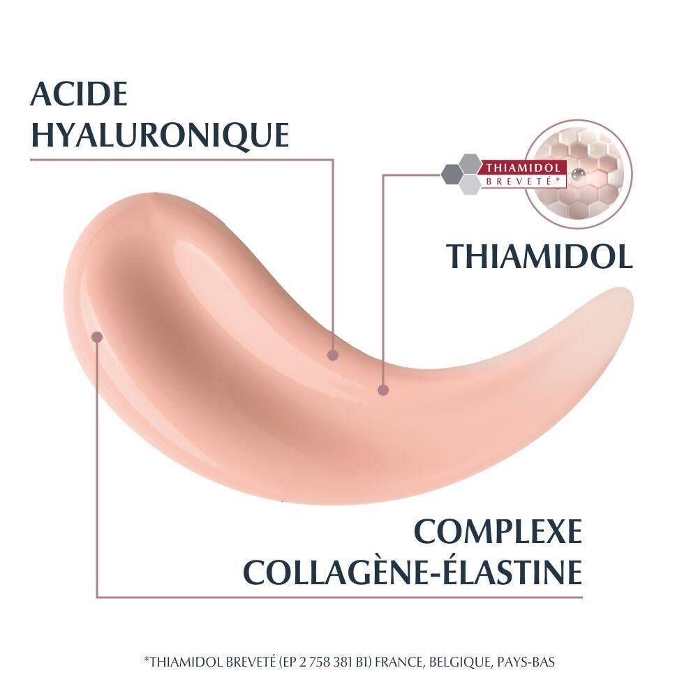 Eucerin Hyaluron-Filler + Elasticity Soin de Jour Rosé SPF 30: Acide hyaluronique, Thiamidol, Complexe Collagène-Élastine.