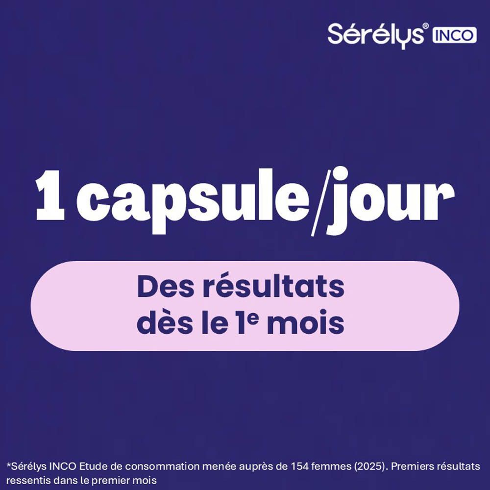 1 capsule par jour. Des résultats dès le 1er mois. Sérélys INCO.