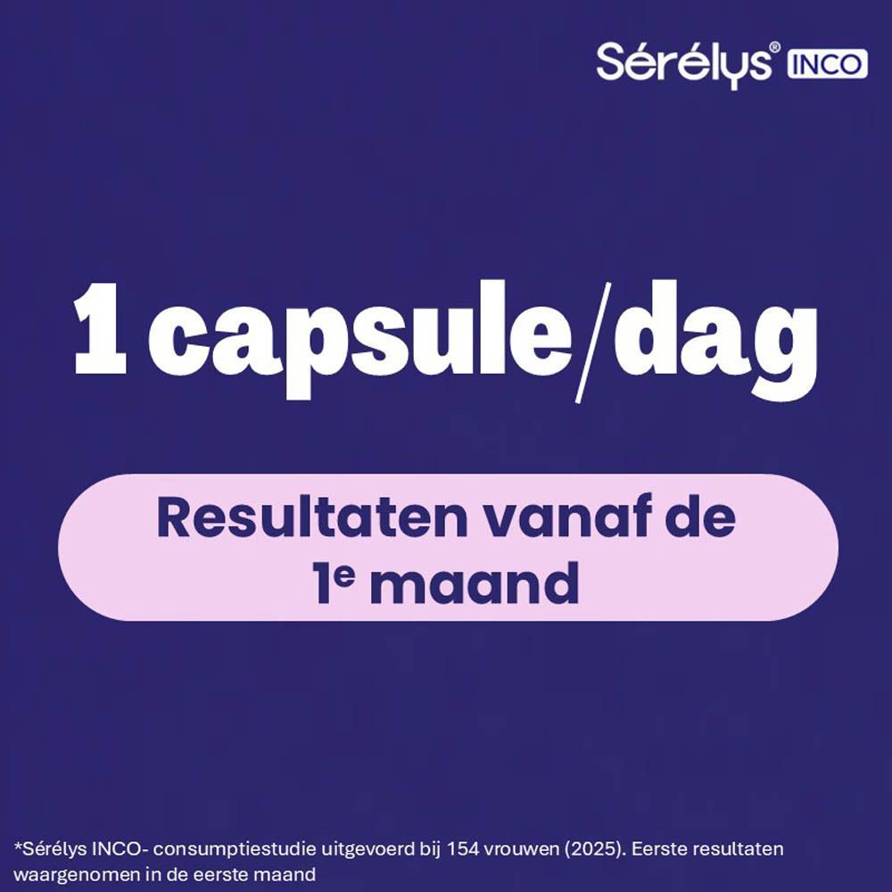 1 capsule per dag. Resultaten vanaf de 1e maand. Sérélys INCO.