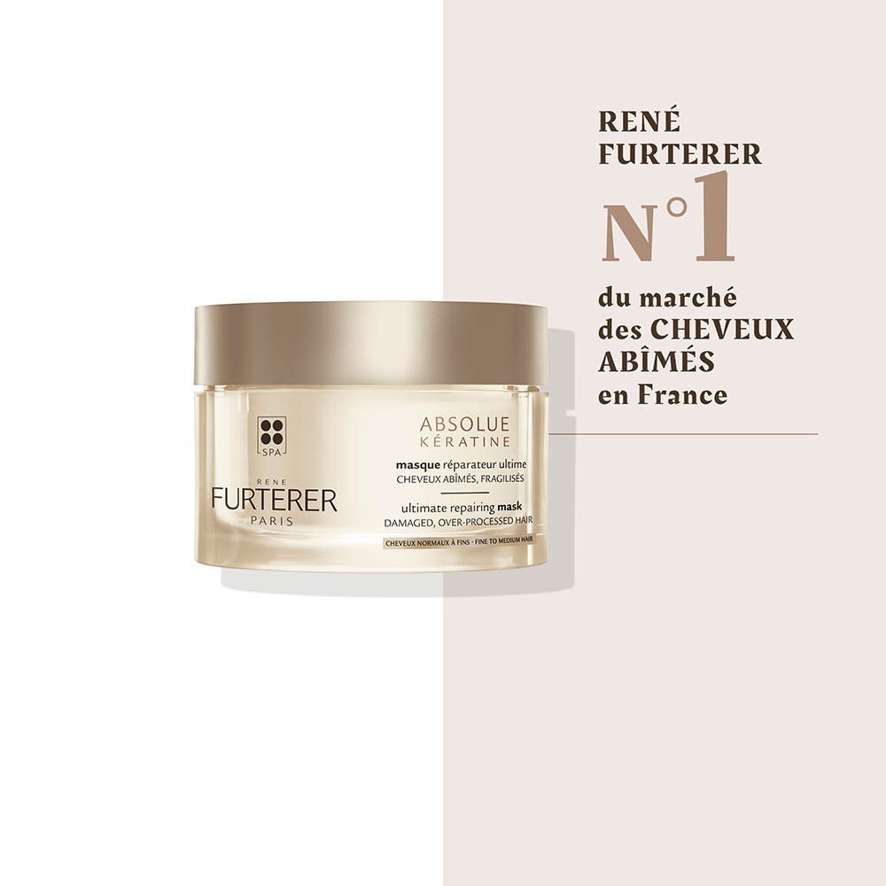 Masque René Furterer Absolue Kératine pour cheveux abîmés.