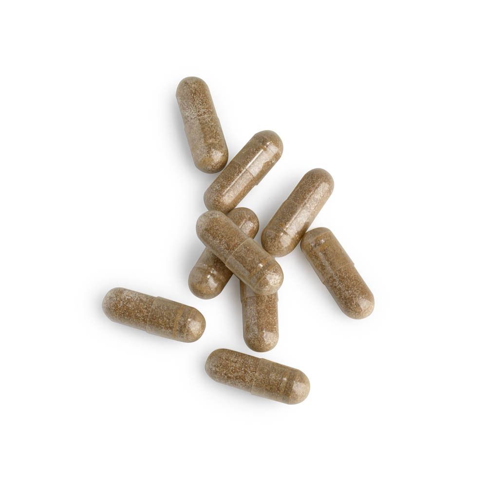 Meerdere Bambou-capsules van Biotics Research op een witte achtergrond.