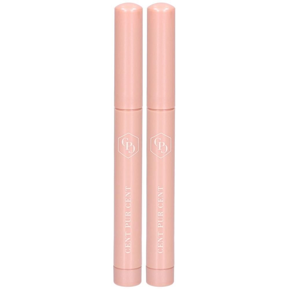 Twee roze sticks met de tekst "CENT PER CENT".