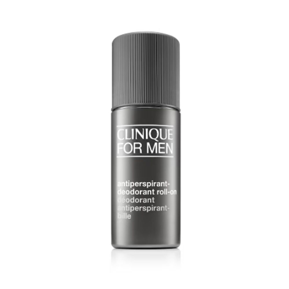 Clinique For Men Déodorant Roll-On Anti-Transpirant gris foncé.
