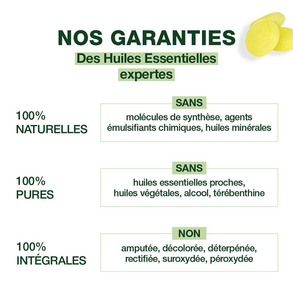 Texte : 100% naturel, pur, intégral. Sans molécules synthétiques, huiles, alcool, etc.