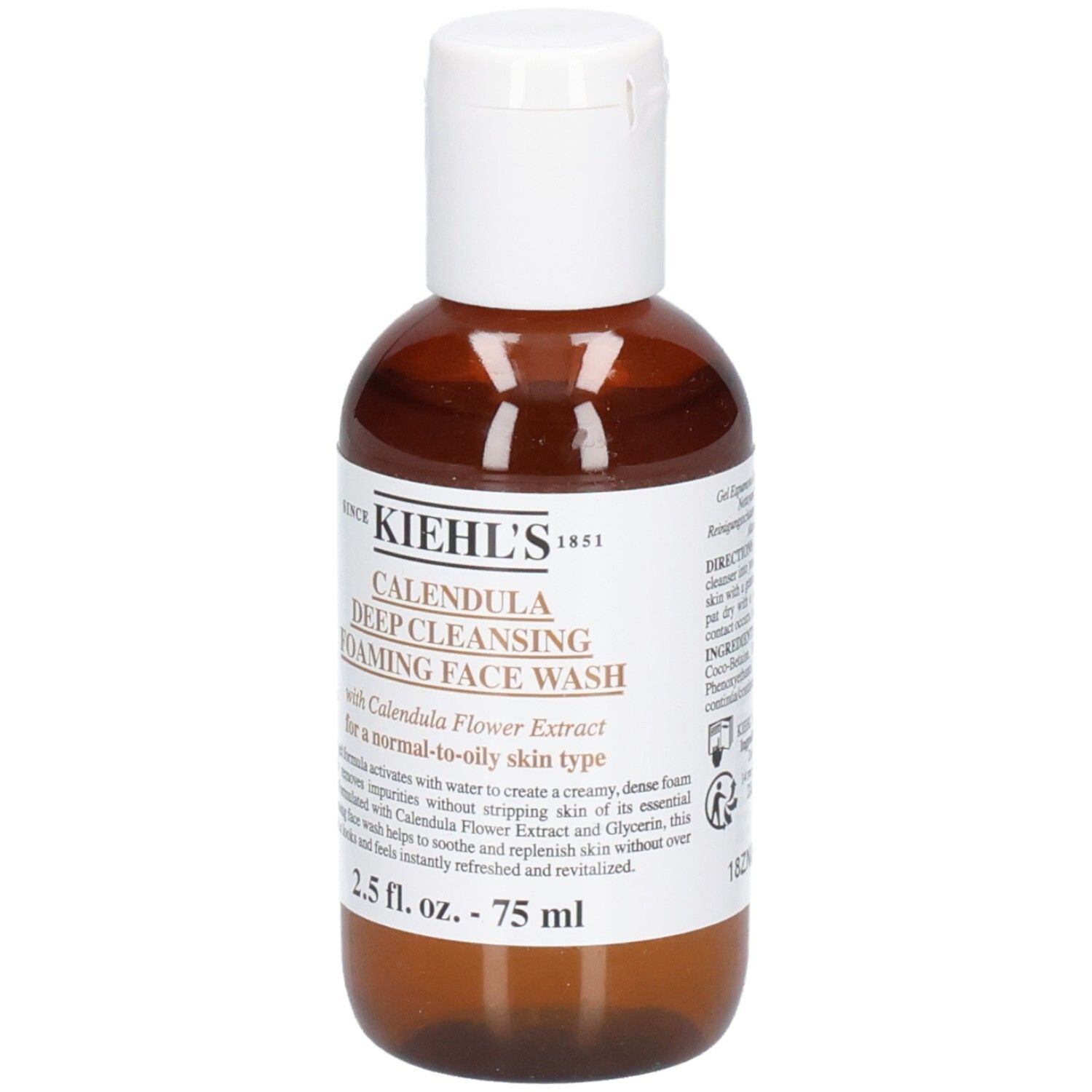Kiehl's Calendula Deep Cleansing Foaming Face Wash, fles van 75 ml, vooraanzicht.