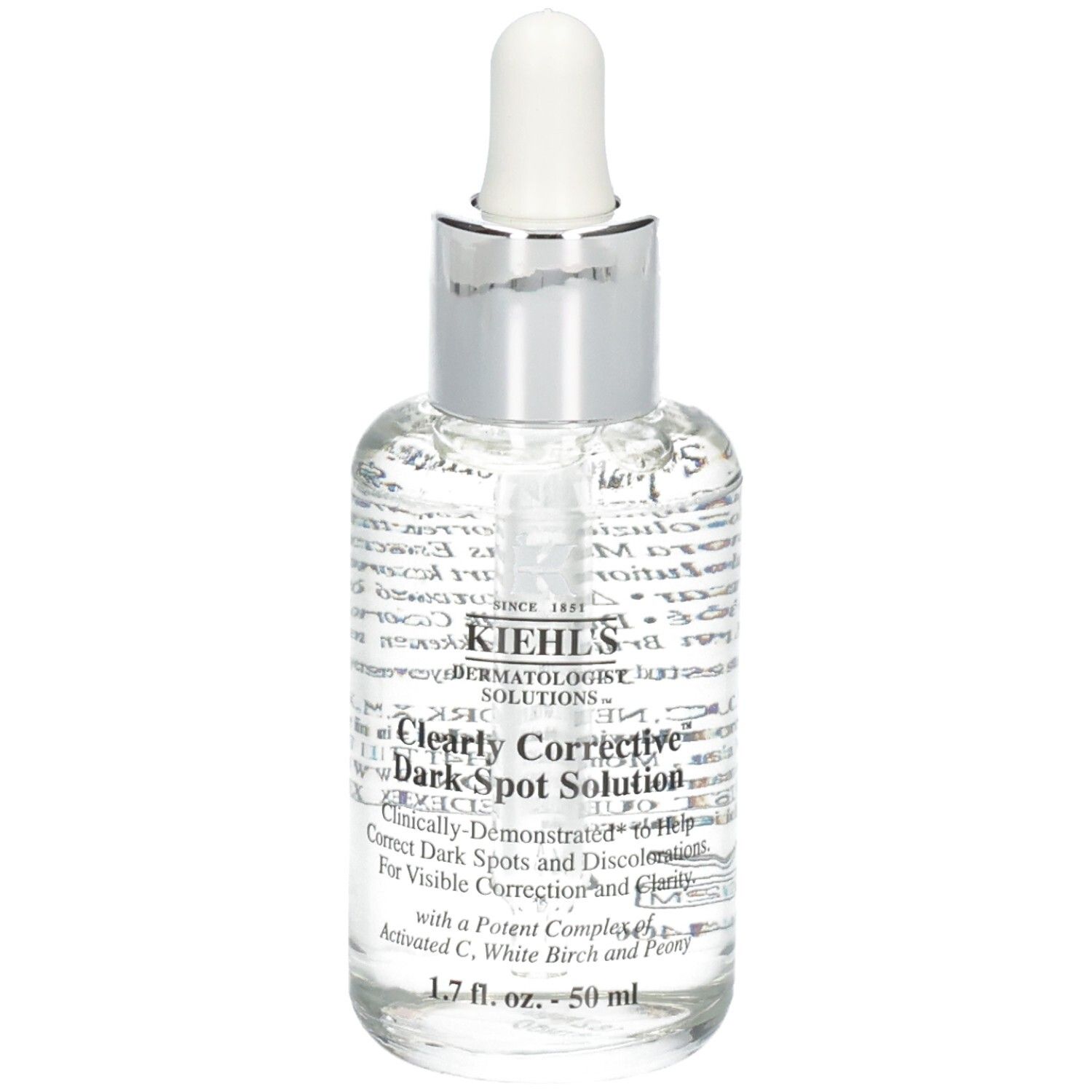 Kiehl's Clearly Corrective Dark Spot Solution serum in glazen fles met druppelaar. 50 ml.