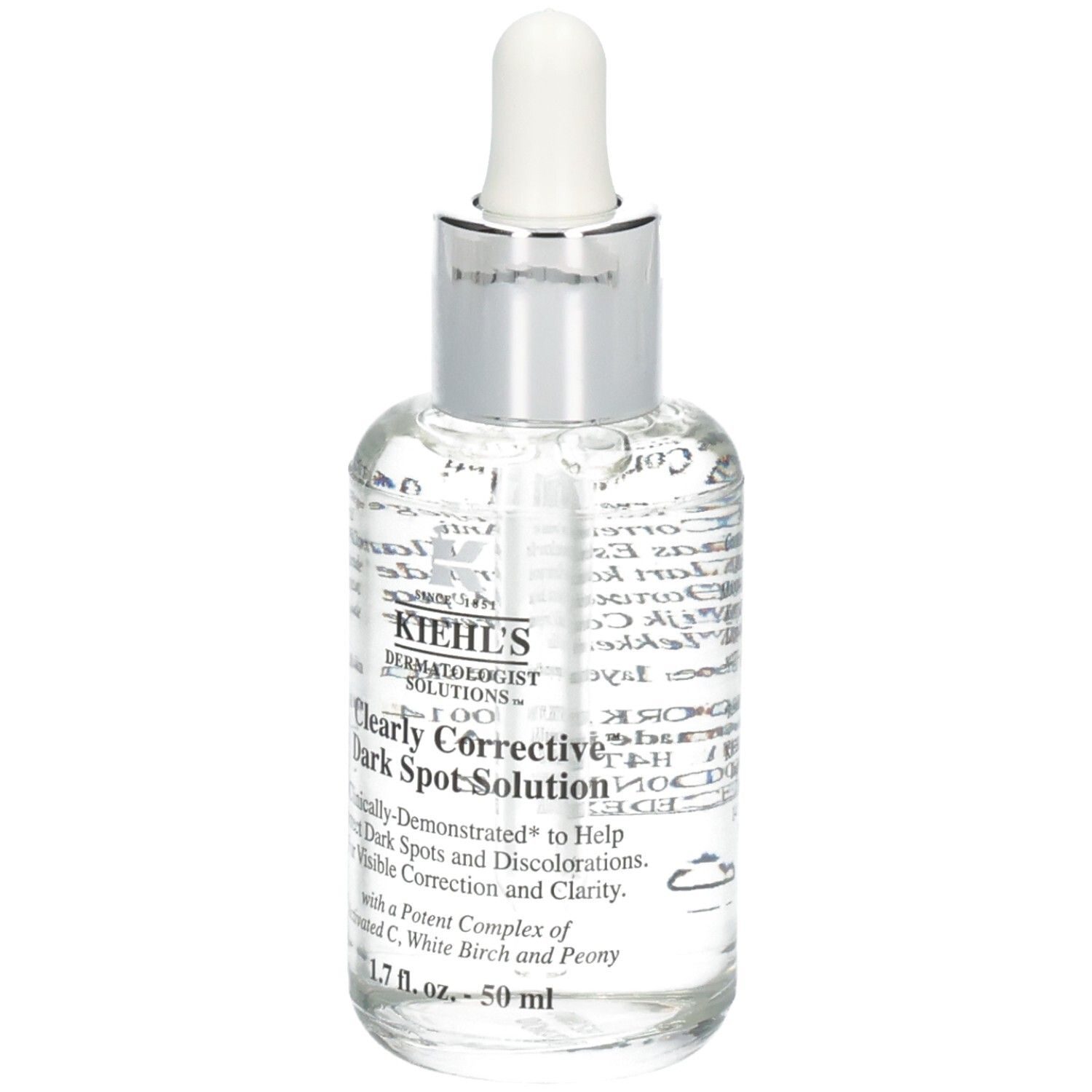 Kiehl's Clearly Corrective Dark Spot Solution serum in glazen fles met druppelaar. 50 ml.
