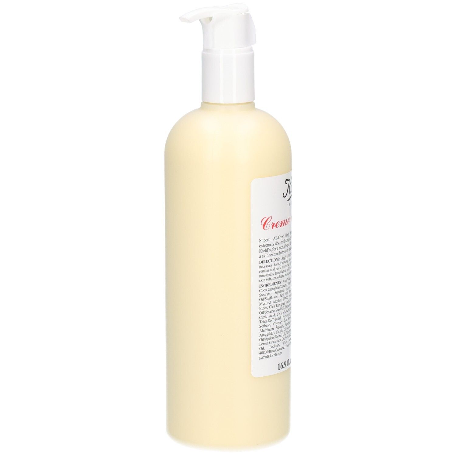 Kiehl's Creme de Corps bodycrème, zijaanzicht.