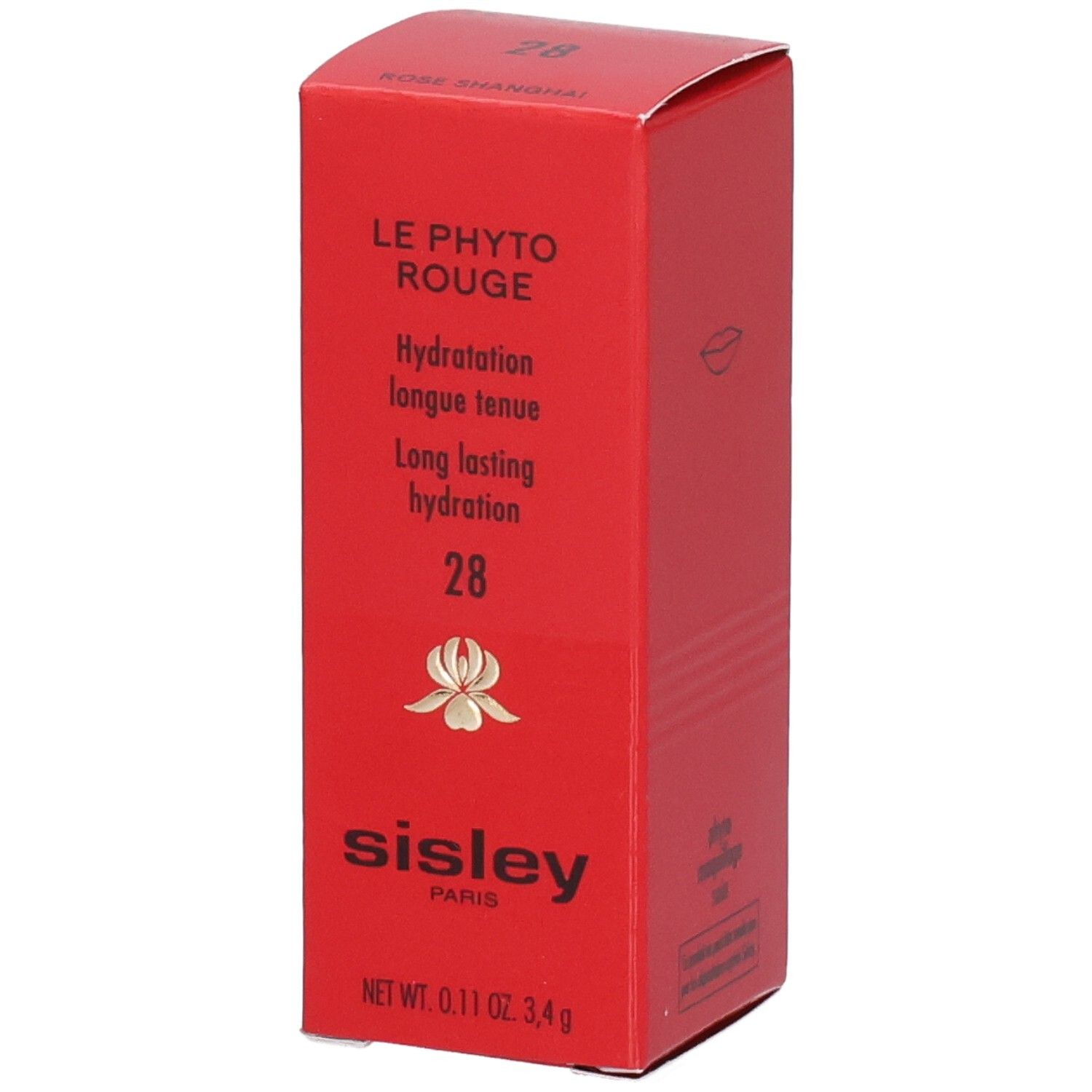 Sisley Le Phyto Rouge verpakking, rood, met productinformatie en logo.