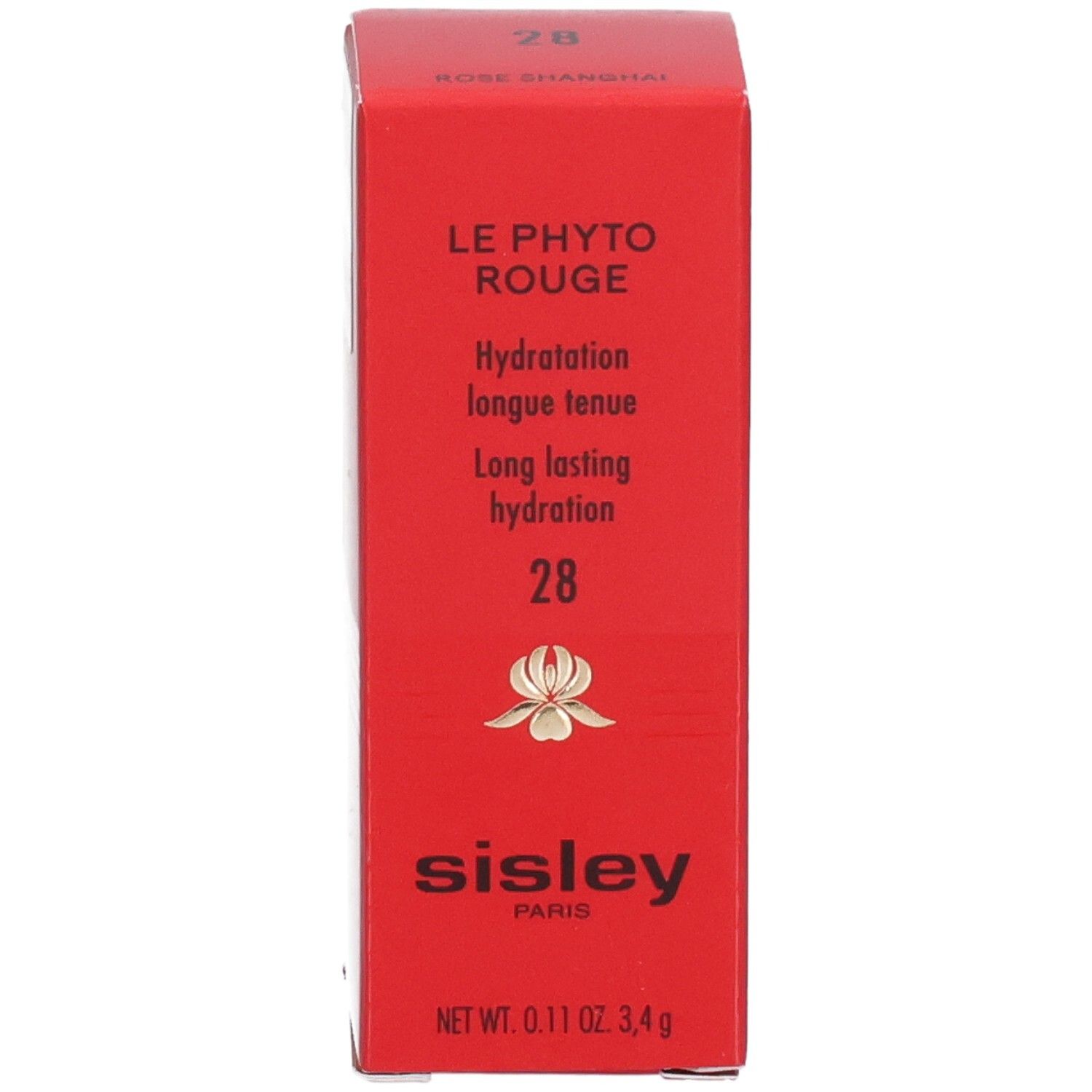 Sisley Le Phyto Rouge verpakking, rood, met productinformatie en logo.