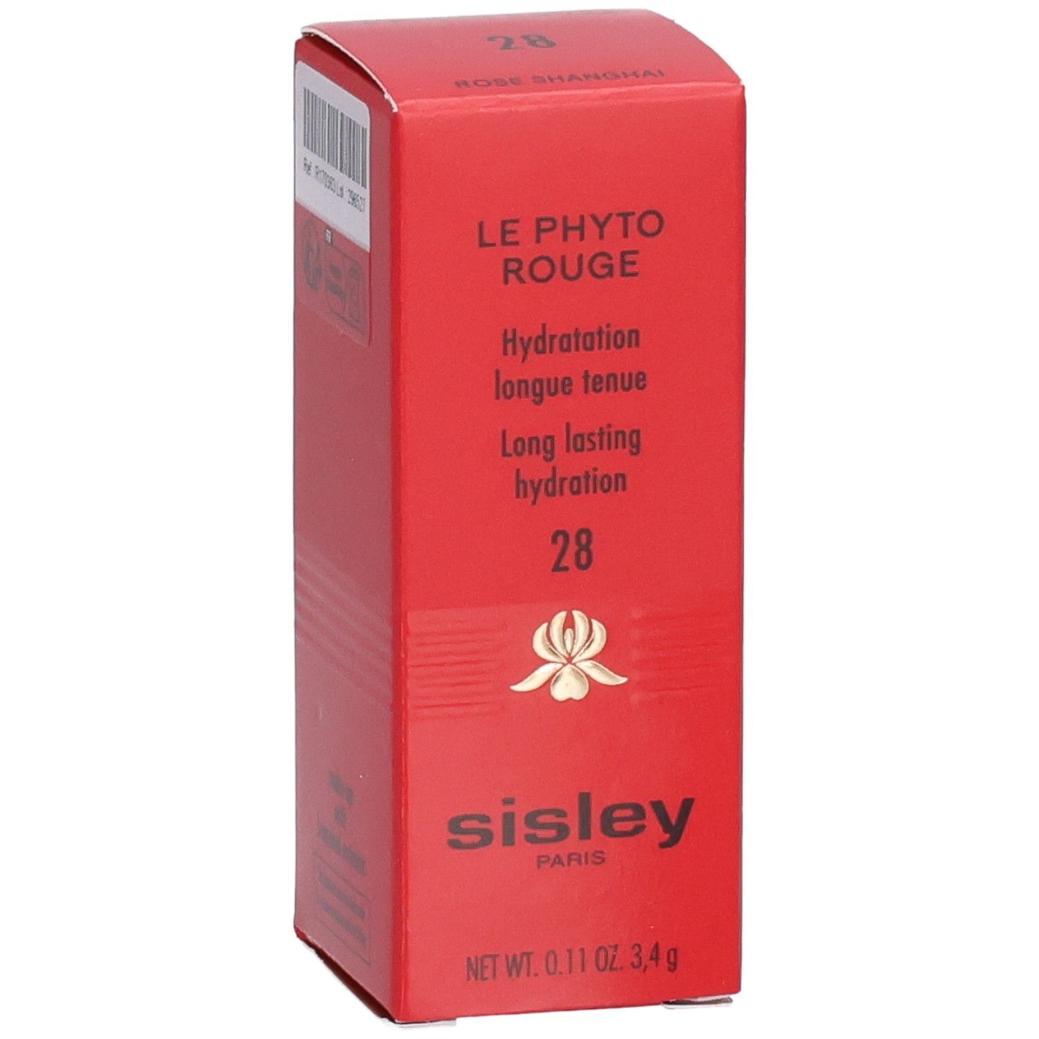 Sisley Le Phyto Rouge verpakking, rood, met productinformatie en logo.