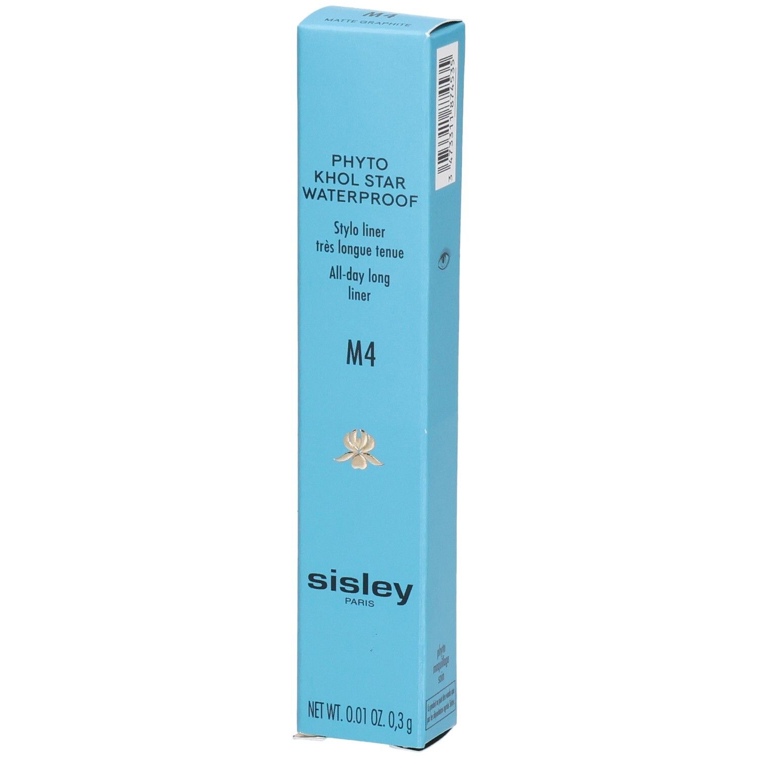 Sisley Phyto-Khol Star Waterproof Eyeliner M4 dans son étui bleu.