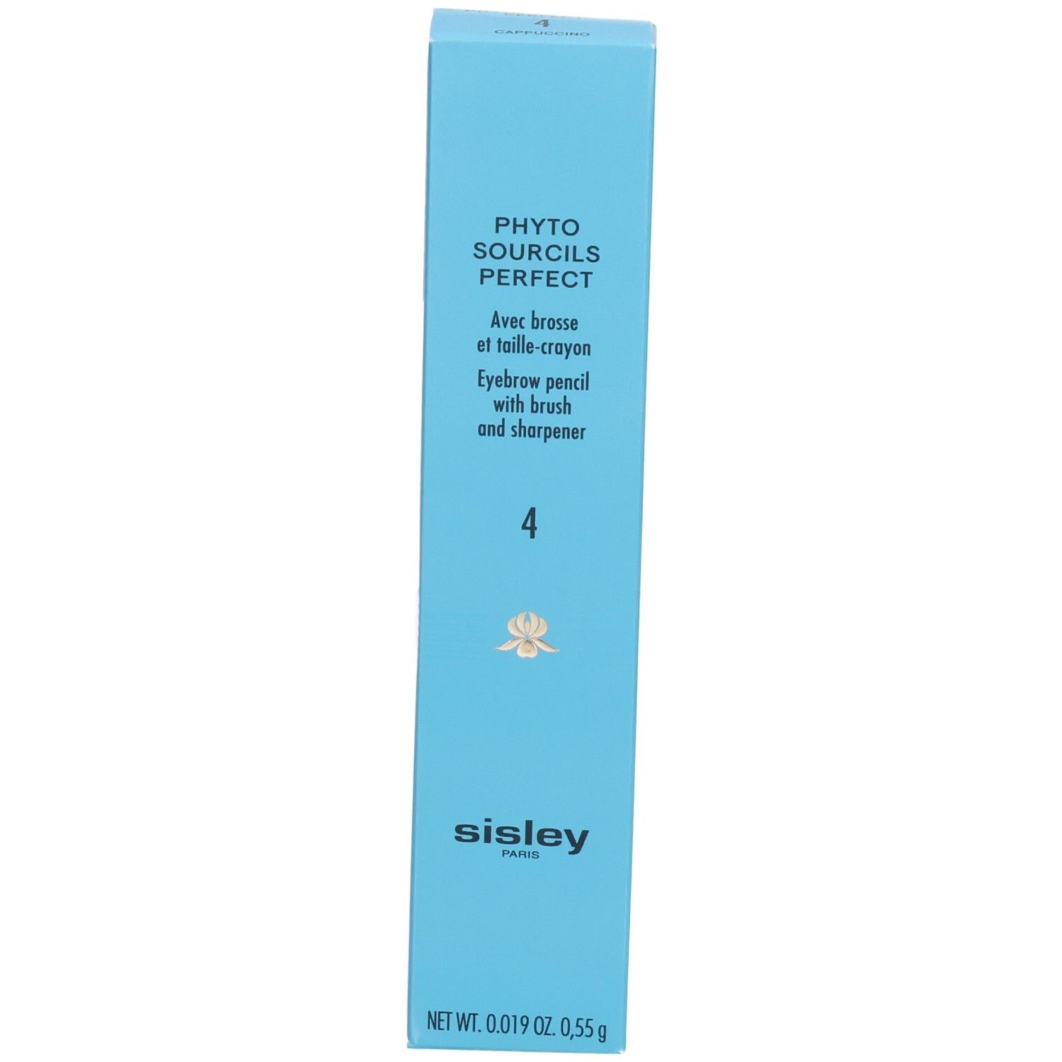 Sisley Phyto-Sourcils Perfect crayon sourcils, boîte, teinte 4, avec brosse et taille-crayon.