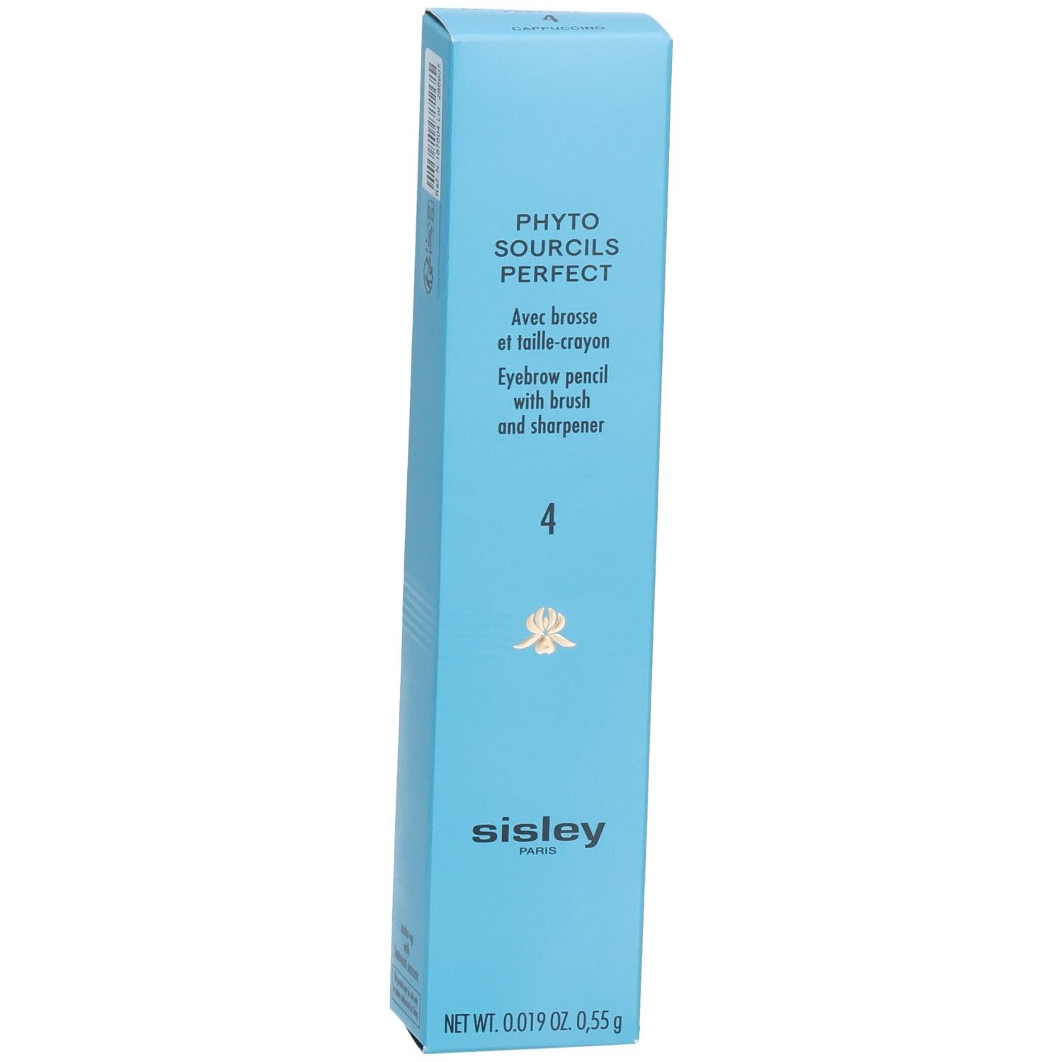 Sisley Phyto-Sourcils Perfect crayon sourcils, boîte, teinte 4, avec brosse et taille-crayon.