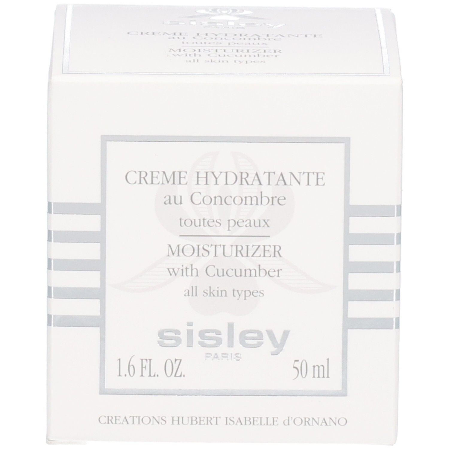 Sisley Creme Hydratante au Concombre, boîte indiquant 50 ml.