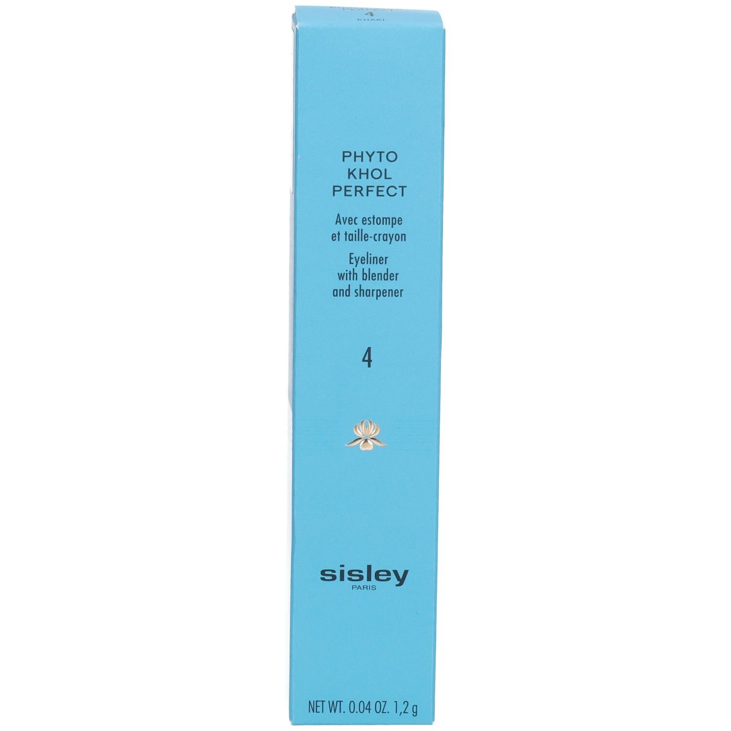 Sisley Phyto-Khol Perfect Eyeliner, kleur 4, in lichtblauwe doos, vooraanzicht.