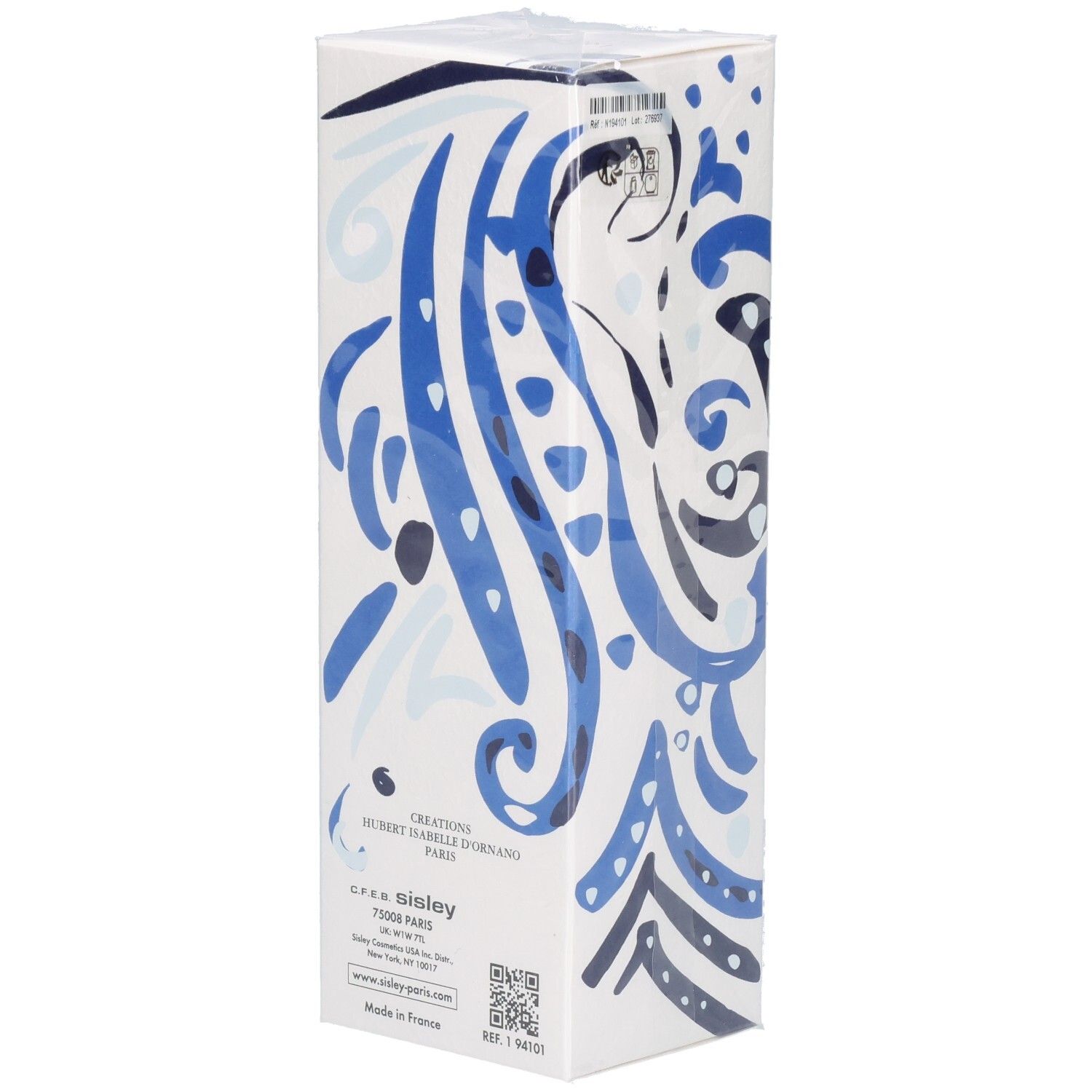 Arrière de la boîte L'Eau Rêvée d'Ikar avec détails Sisley Paris.