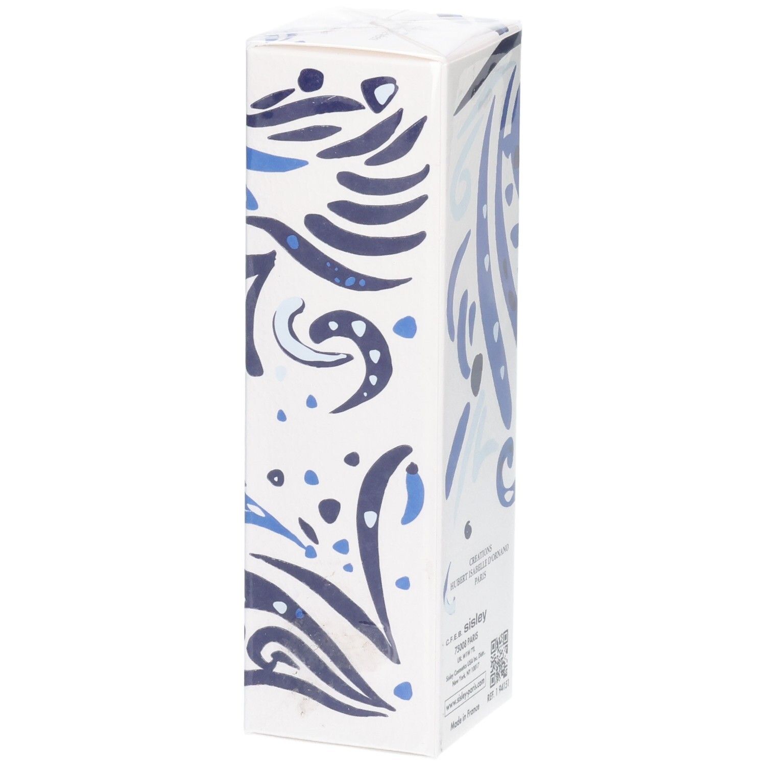 Sisley L'Eau Rêvée d'Ikar Eau de Toilette kartonnen verpakking, zijkant met blauw patroon.