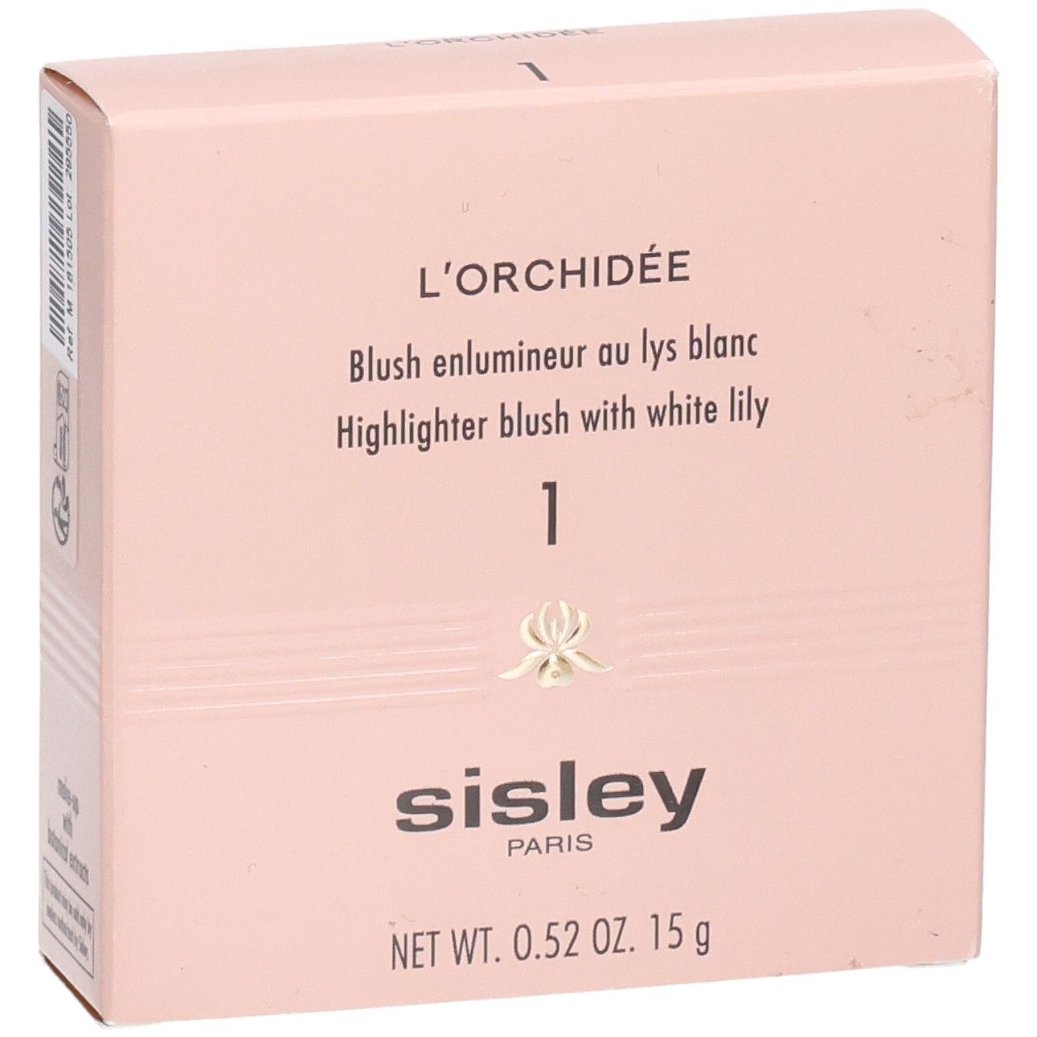 Sisley L'Orchidée Highlighter Blush 1, verpakking met logo en productnaam.
