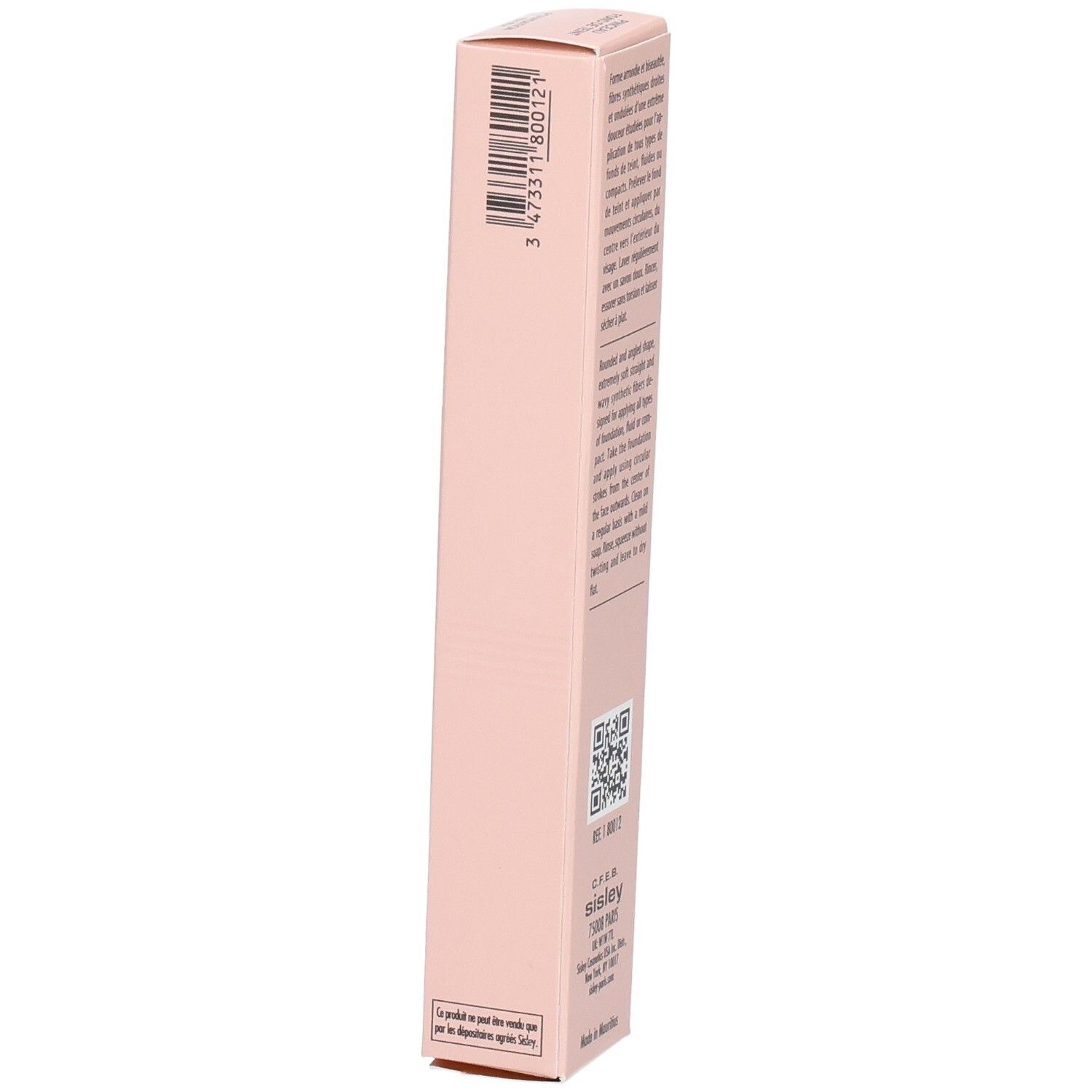 Sisley Foundation Brush verpakking met barcode en QR-code.