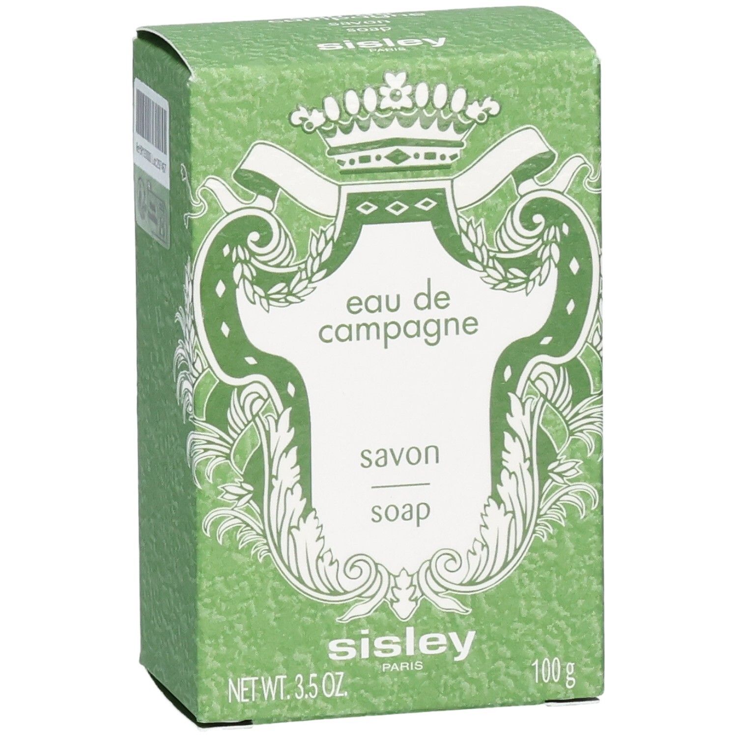 Doos Sisley Eau de Campagne Savon Parfumé, voorkant met logo en productnaam.