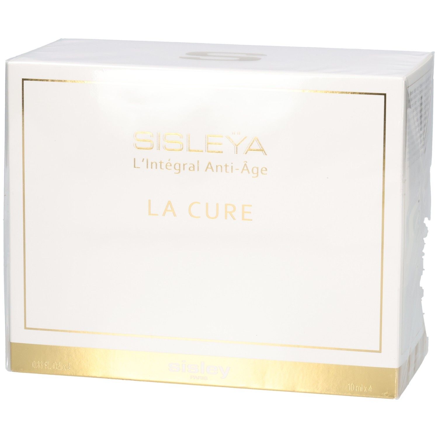 Sisley La Cure Anti-Aging verpakking, vooraanzicht met gouden band.