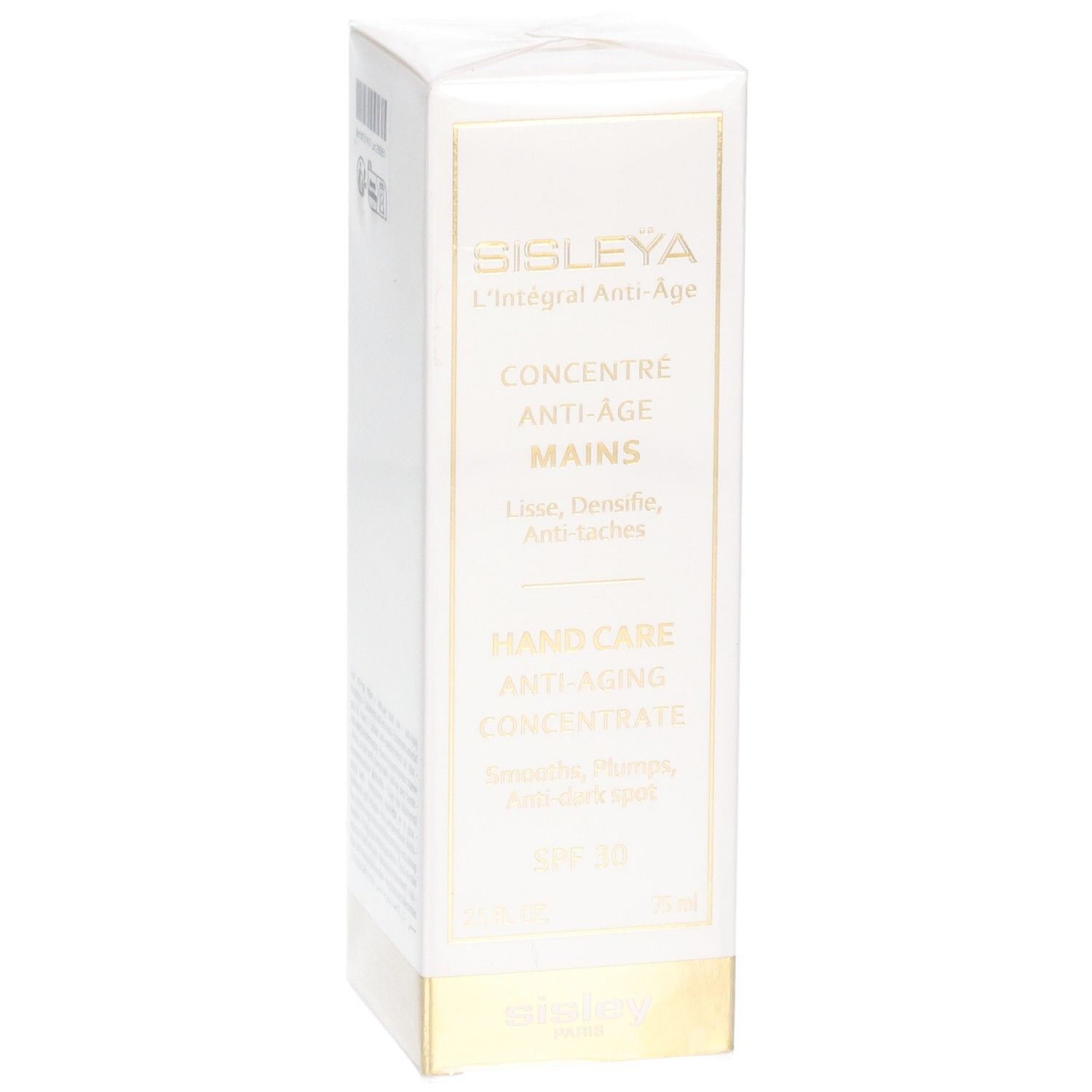 Sisley Sisleya L'Intégral Anti-Âge Handverzorgingsconcentraat, SPF 30, voorkant met productinformatie.