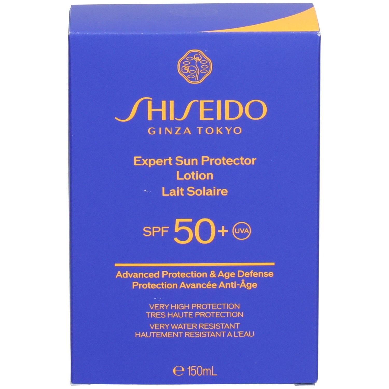 Boîte de SHISHEIDO Expert Sun Protector Lotion SPF50+.