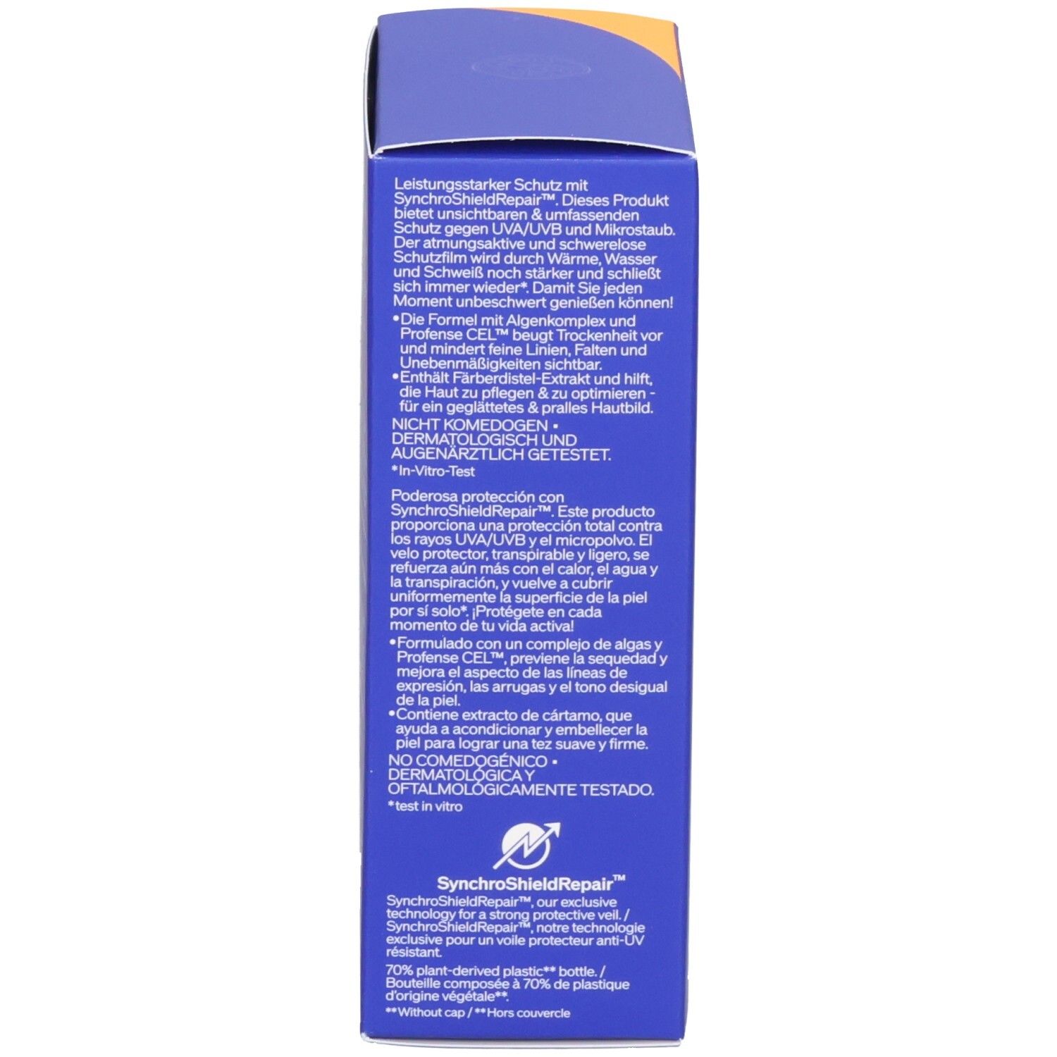 Vue latérale de la boîte SHISHEIDO Expert Sun Protector Lotion SPF50+.