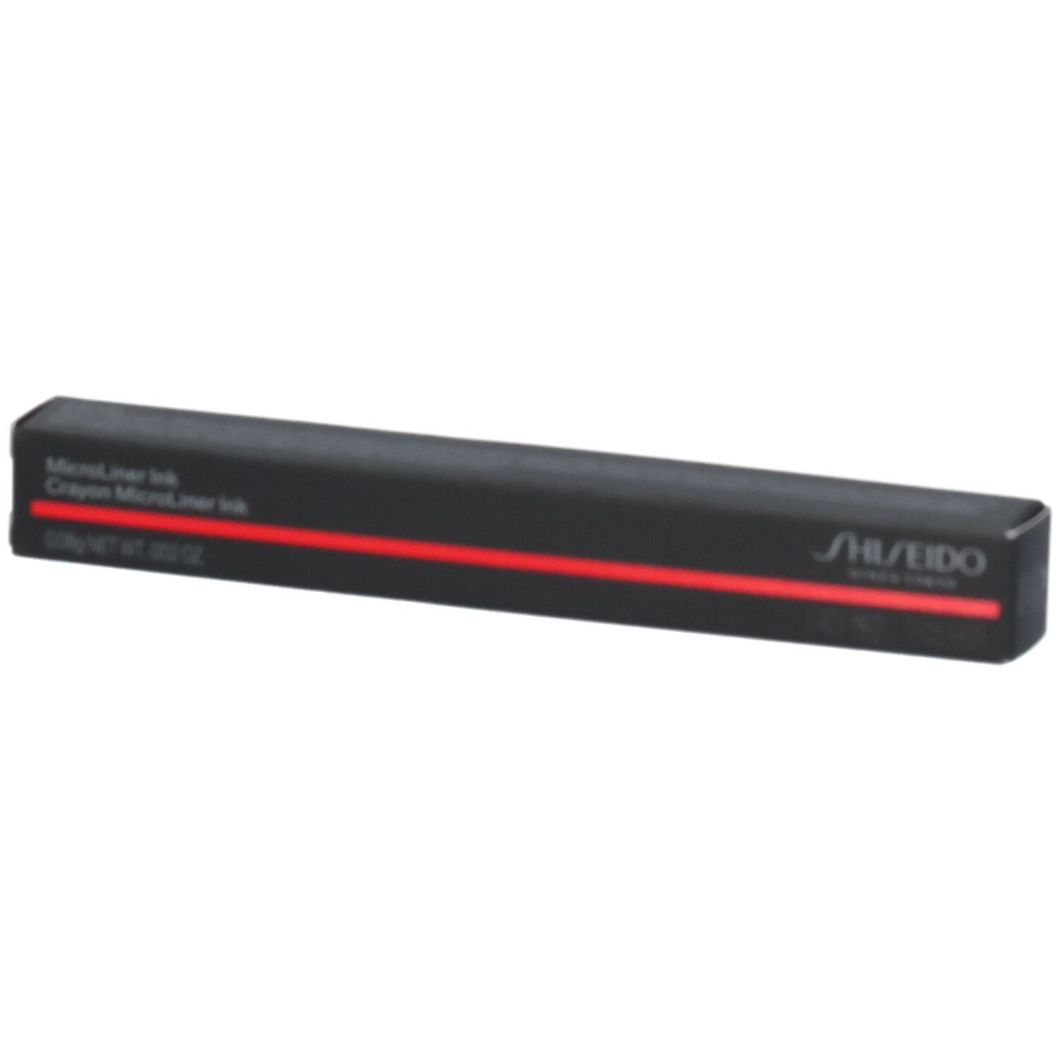 Zwarte verpakking met rode streep voor MicroLiner Ink.
