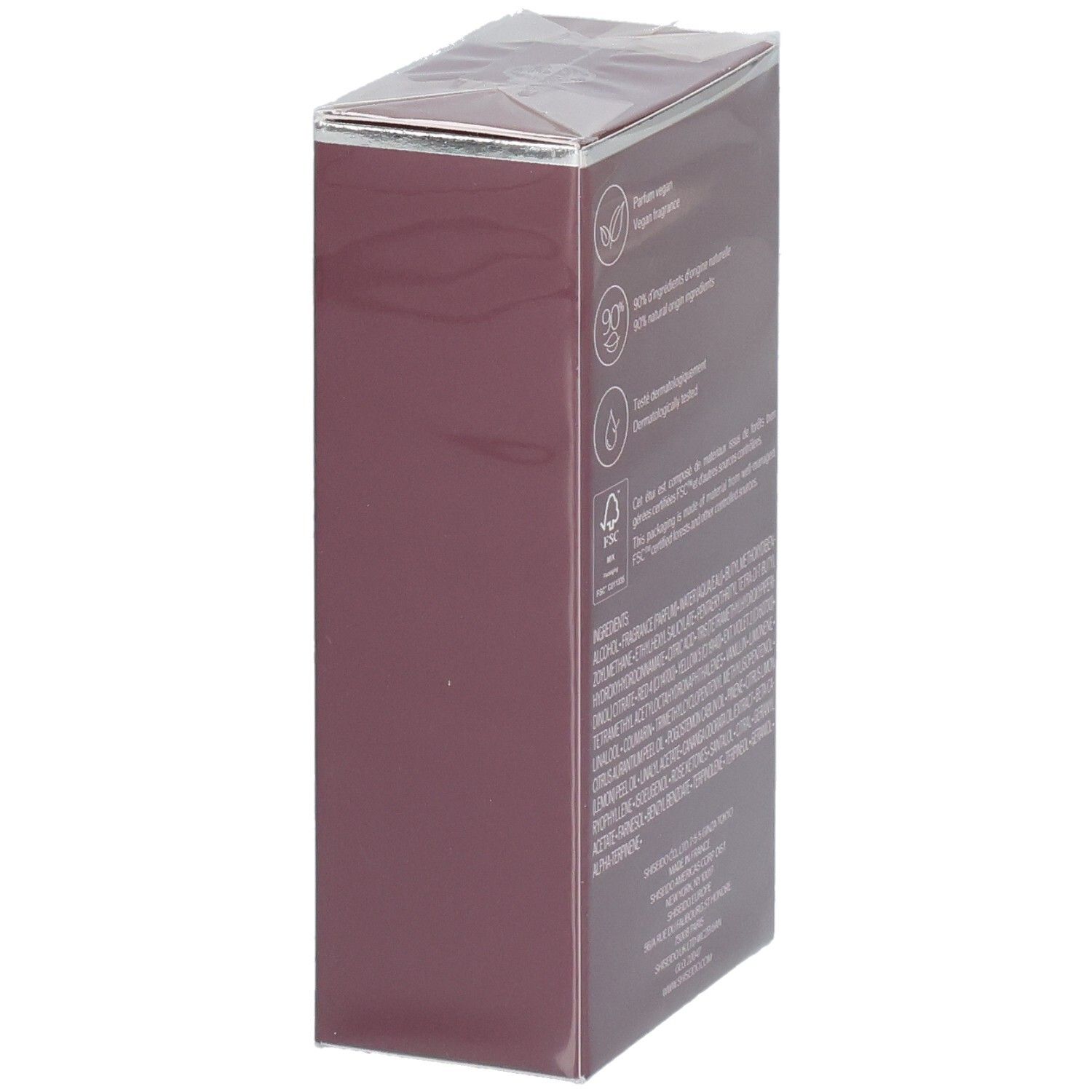 Shiseido Ginza Datura Eau de Parfum verpakking, achterkant zicht.