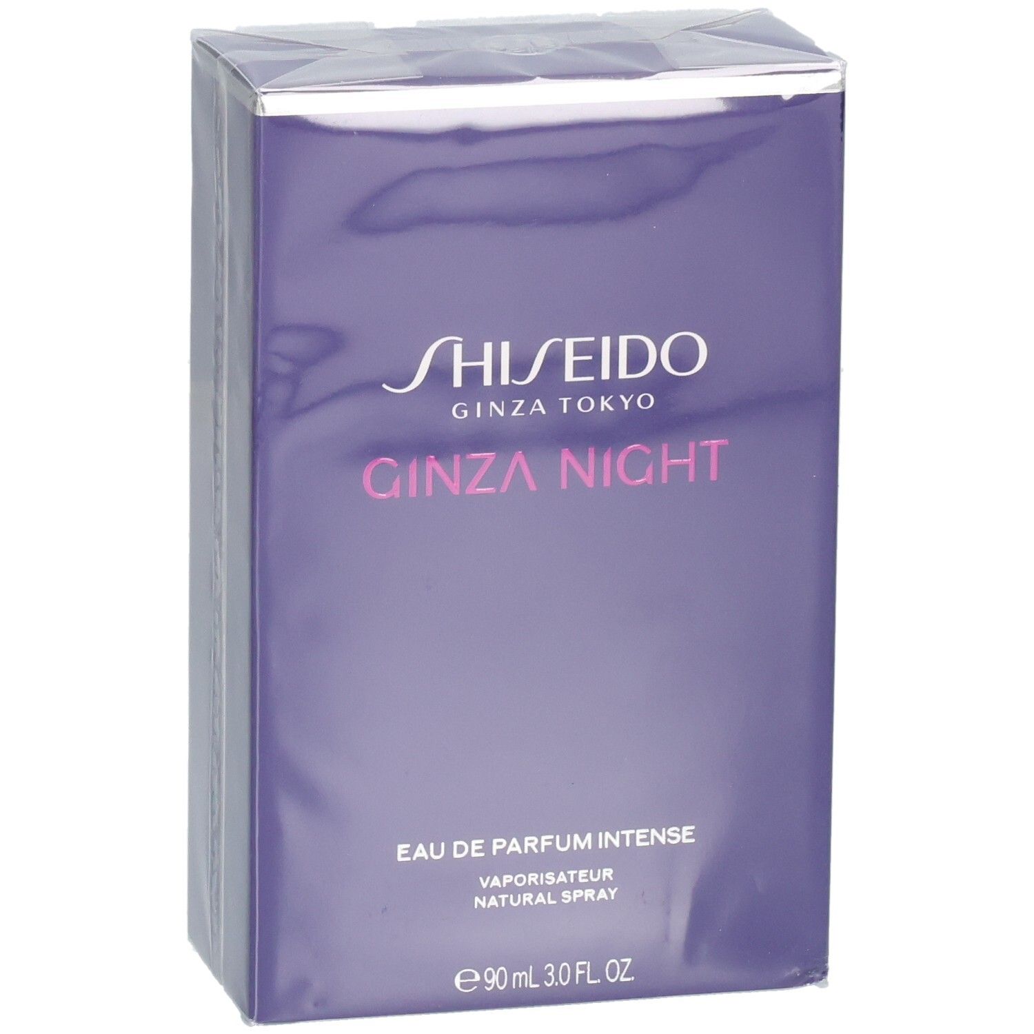 Paarse Shiseido Ginza Night Eau de Parfum Intense verpakking.