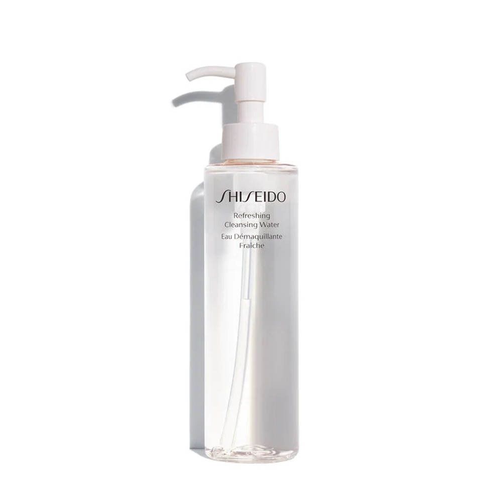 Shiseido Eau Démaquillante Rafraîchissante avec distributeur à pompe.