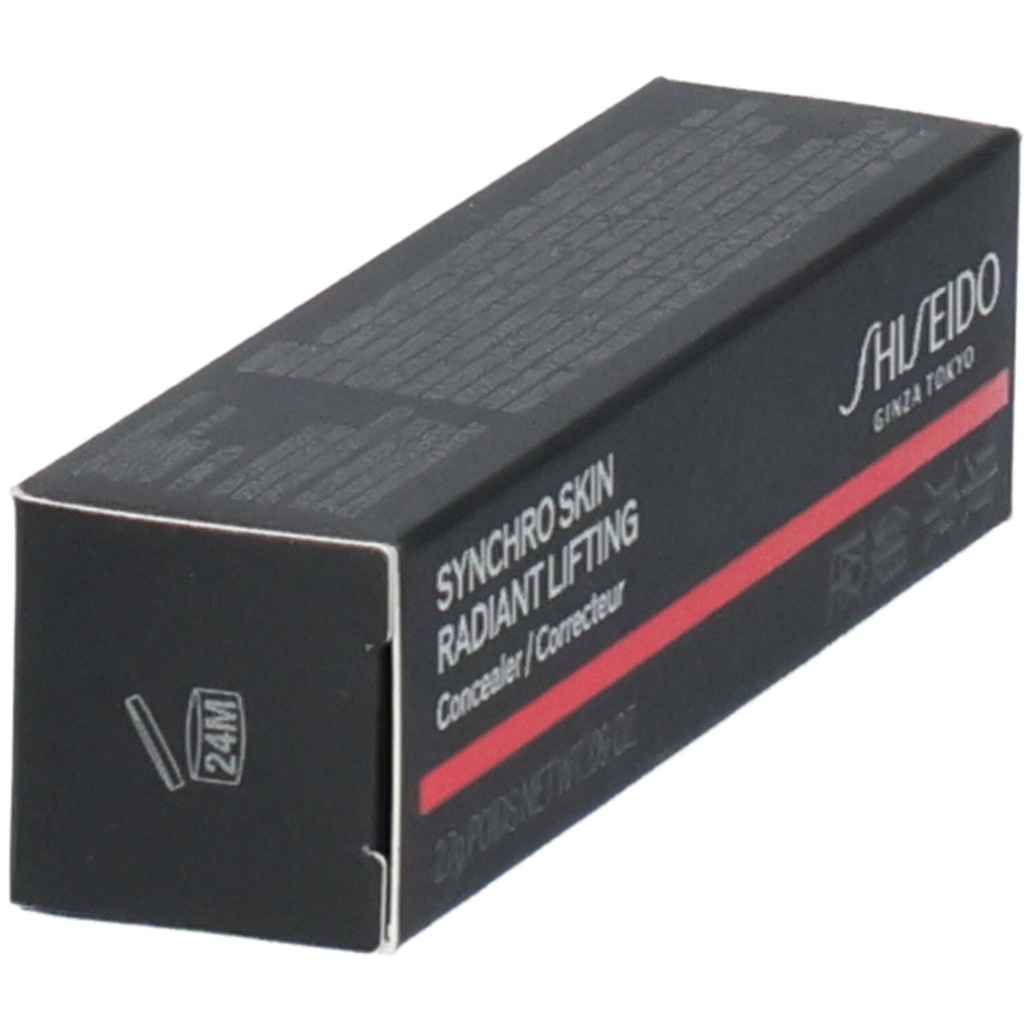 Shiseido Synchro Skin Radiant Lifting Concealer doos met 24M symbool.